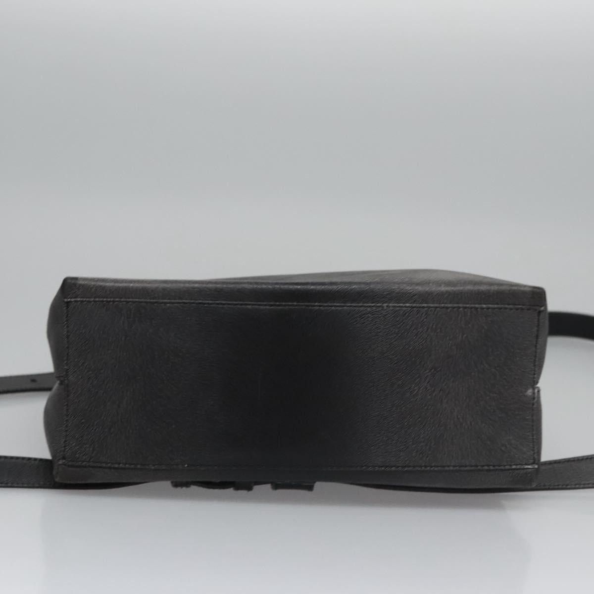 Salvatore Ferragamo Salvatore Ferragamo Gancini Hand Bag Leather Black Silver Size ONE SIZE - 11 Thumbnail