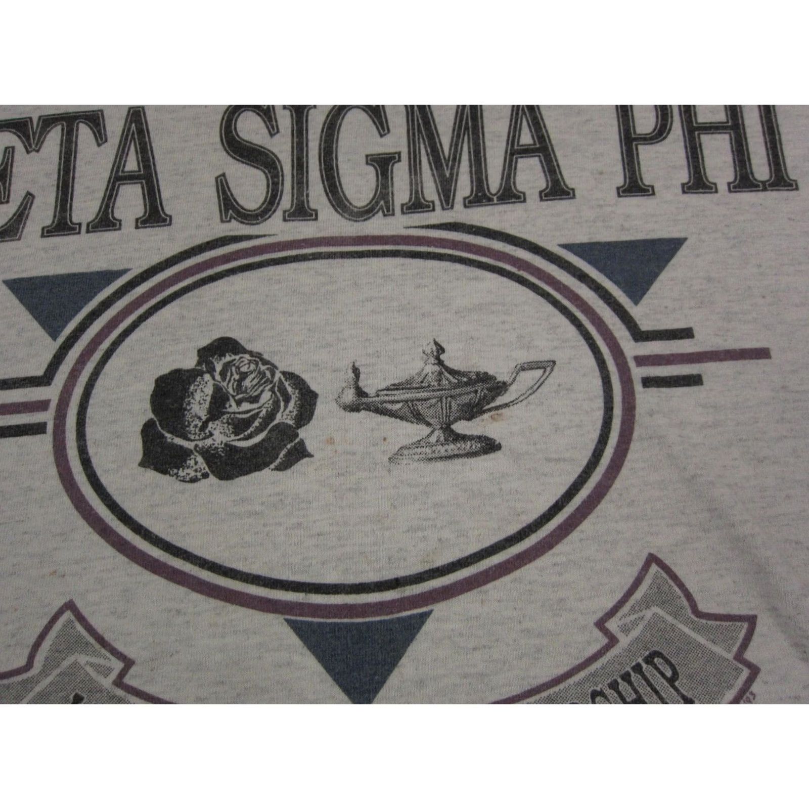 Vintage VINTAGE Beta Sigma Phi Shirt Mens XL Gray USA College 90s Size US XL / EU 56 / 4 - 3 Thumbnail