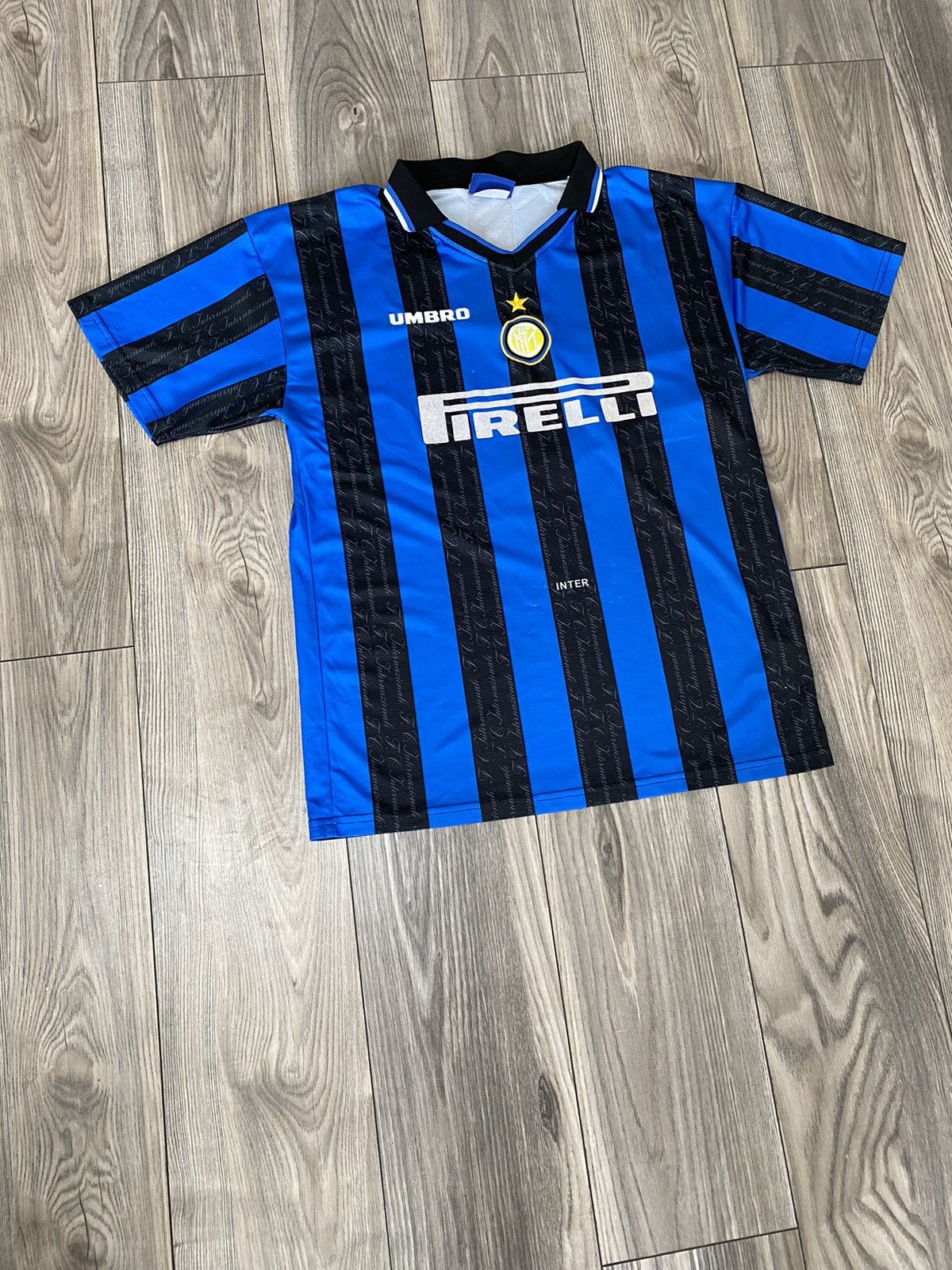 Umbro Vintage Umbro Inter Football Jersey Pirelli 1996/1997 Size US XXL / EU 58 / 5 - 2 Thumbnail