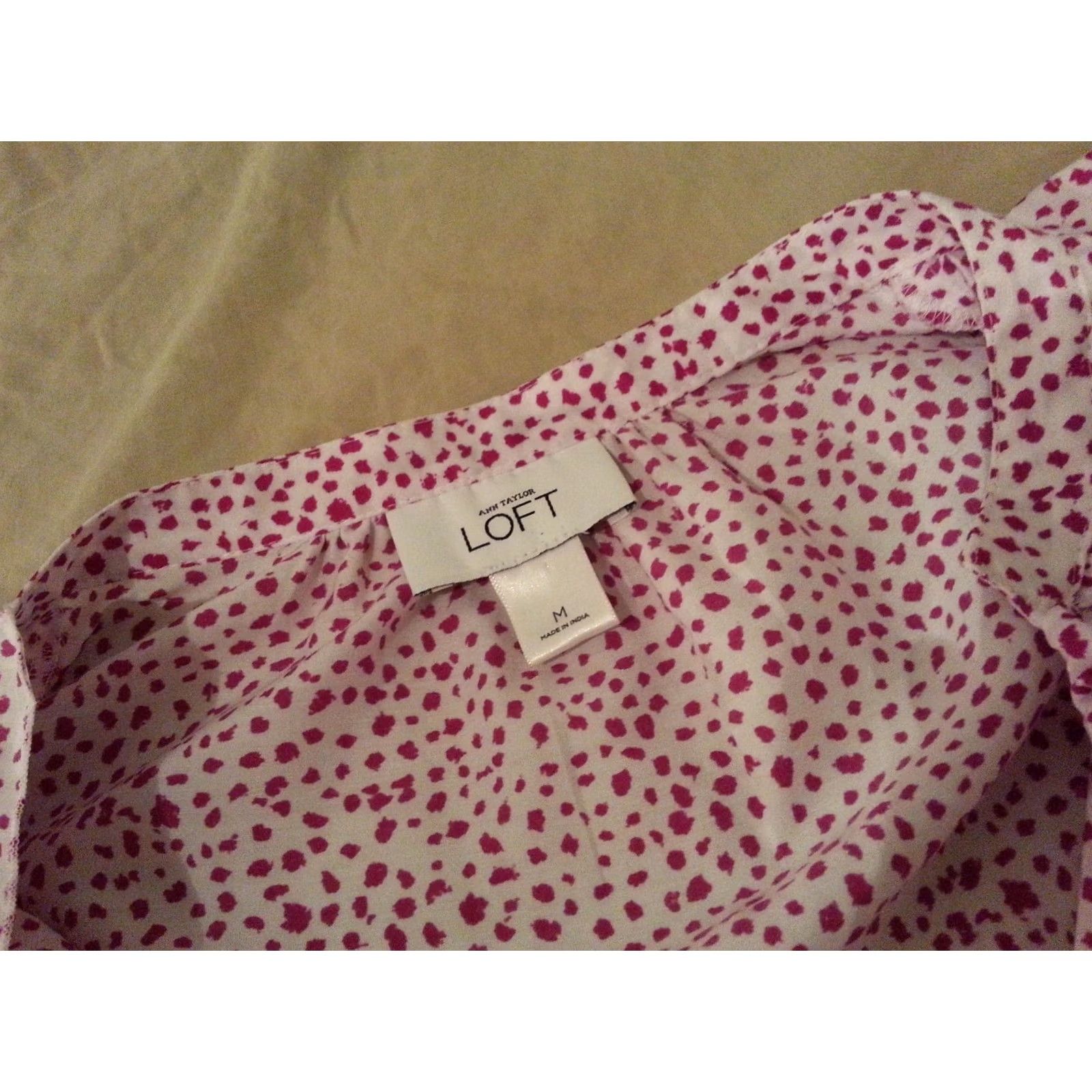 Ann Taylor Ann Taylor Shirt Blouse Womens M Medium Cotton Pink Size M / US 6-8 / IT 42-44 - 3 Thumbnail