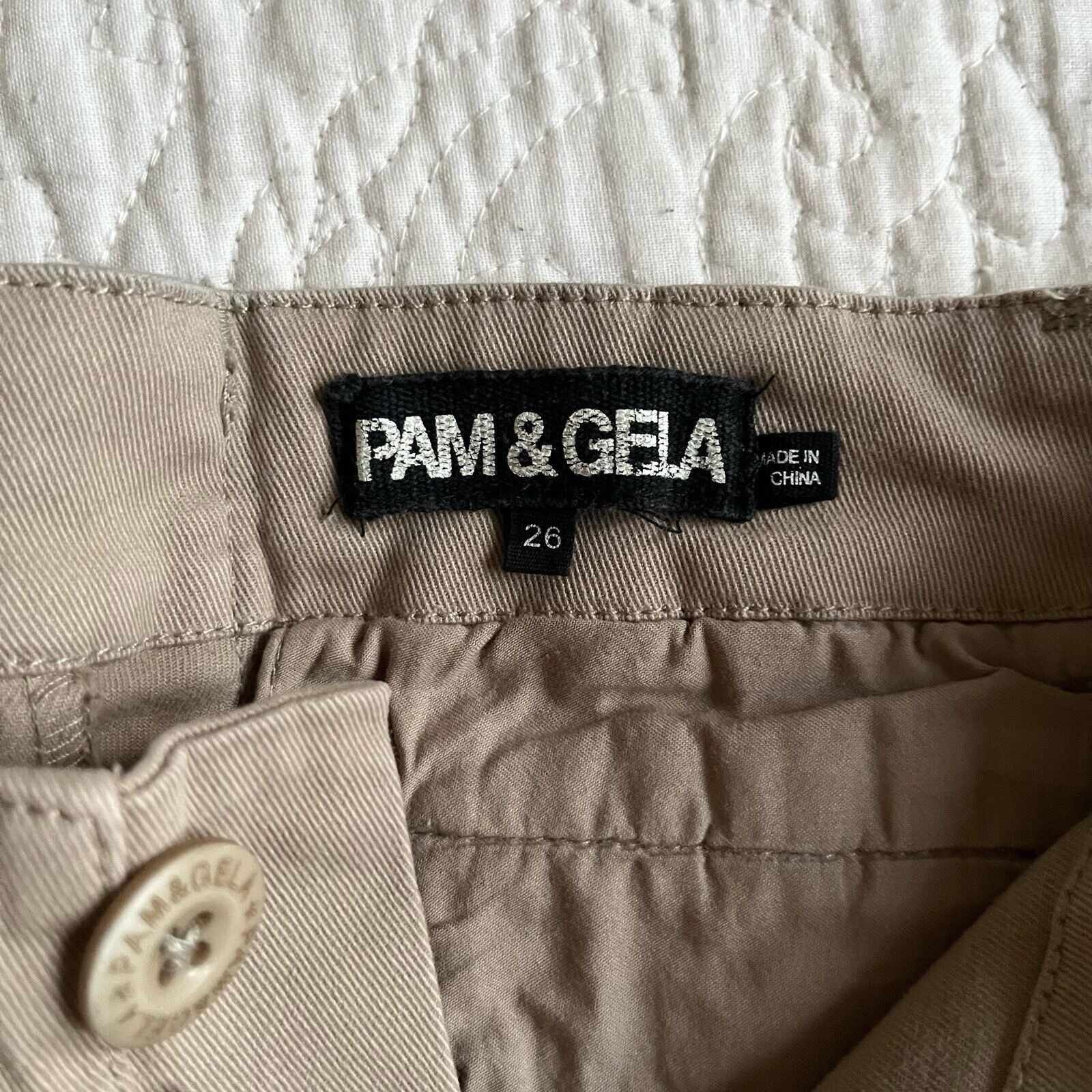 Pam & Gela Pam & Gela Womens Pants Green Uniform Side Stripe Low Rise S Size 26" / US 2 / IT 38 - 4 Thumbnail