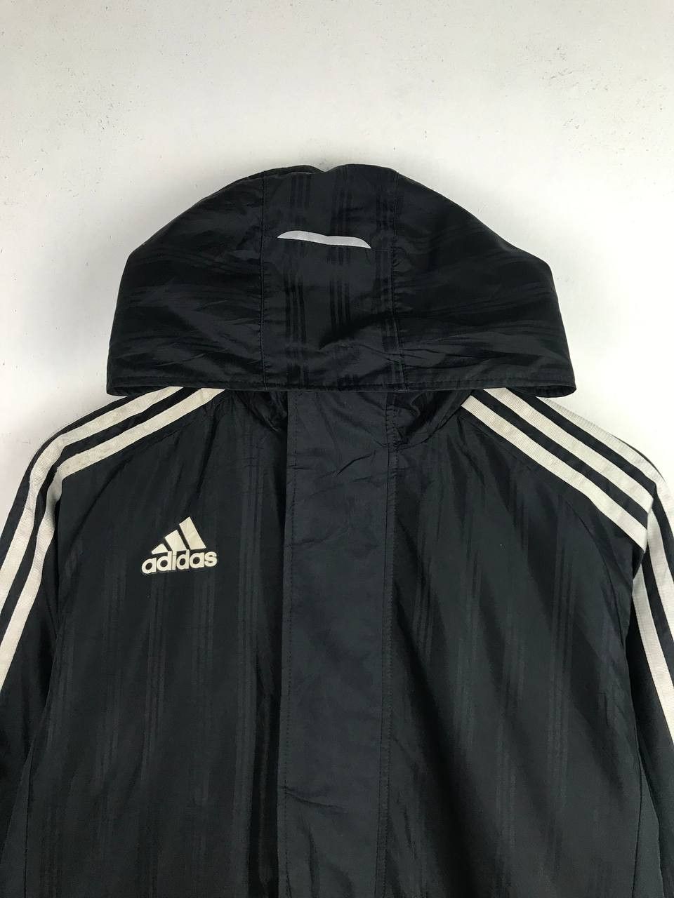 Adidas × Japanese Brand × Vintage Rare Design Adidas Long Jacket Full Zipper Size US L / EU 52-54 / 3 - 3 Thumbnail