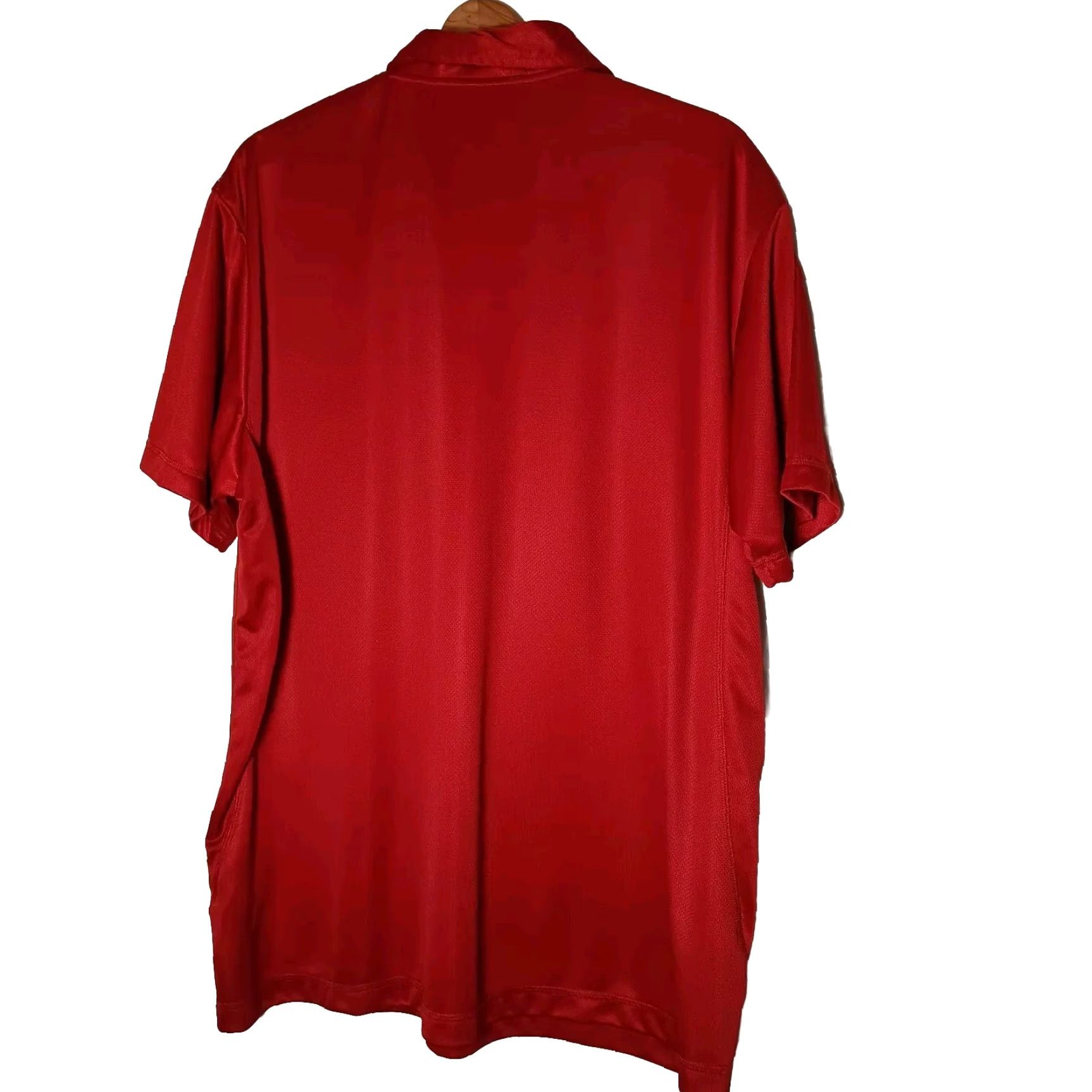 Nike Nike Golf Polo Shirt Men XL Short Sleeve Woven Red Polyester Performance Sporty Size US XL / EU 56 / 4 - 3 Thumbnail