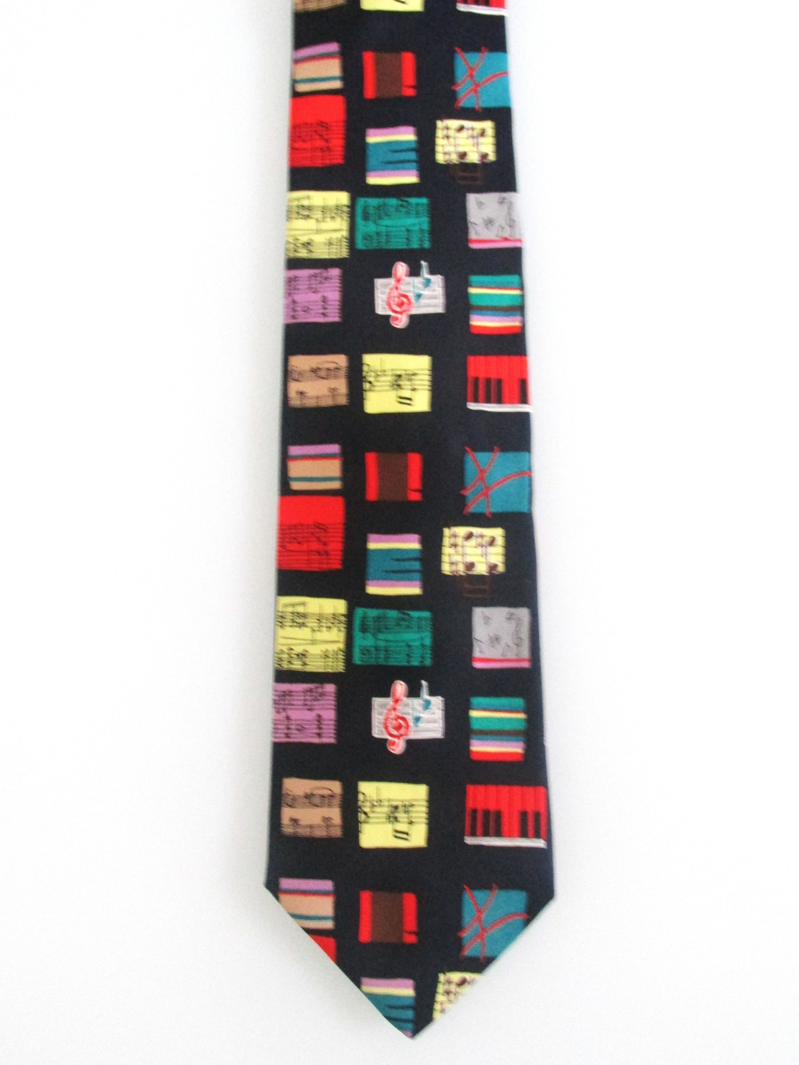 Other Alynn "Musical Notes" Men's Silk Tie Size ONE SIZE - 2 Thumbnail