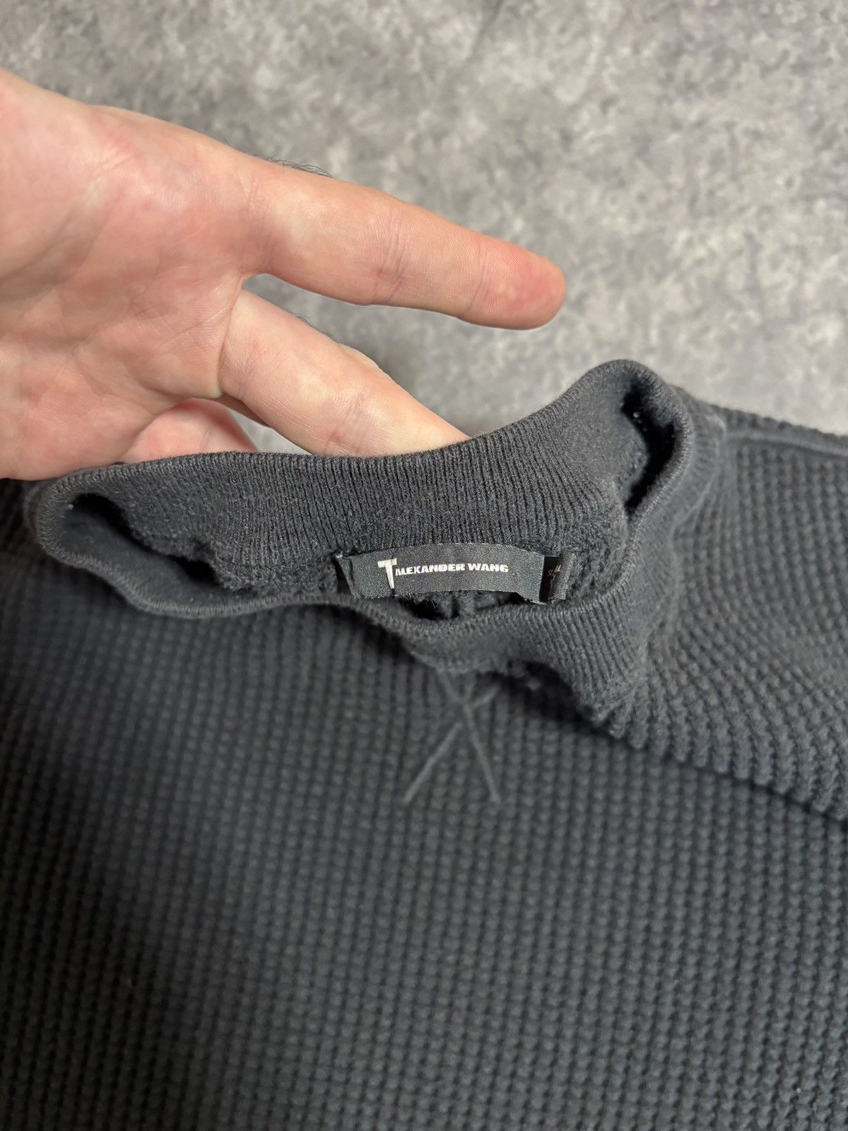 Alexander Wang Alexander Wang Thermal Longsleeve Waffle Knit Shirt Small OS Size US L / EU 52-54 / 3 - 3 Thumbnail