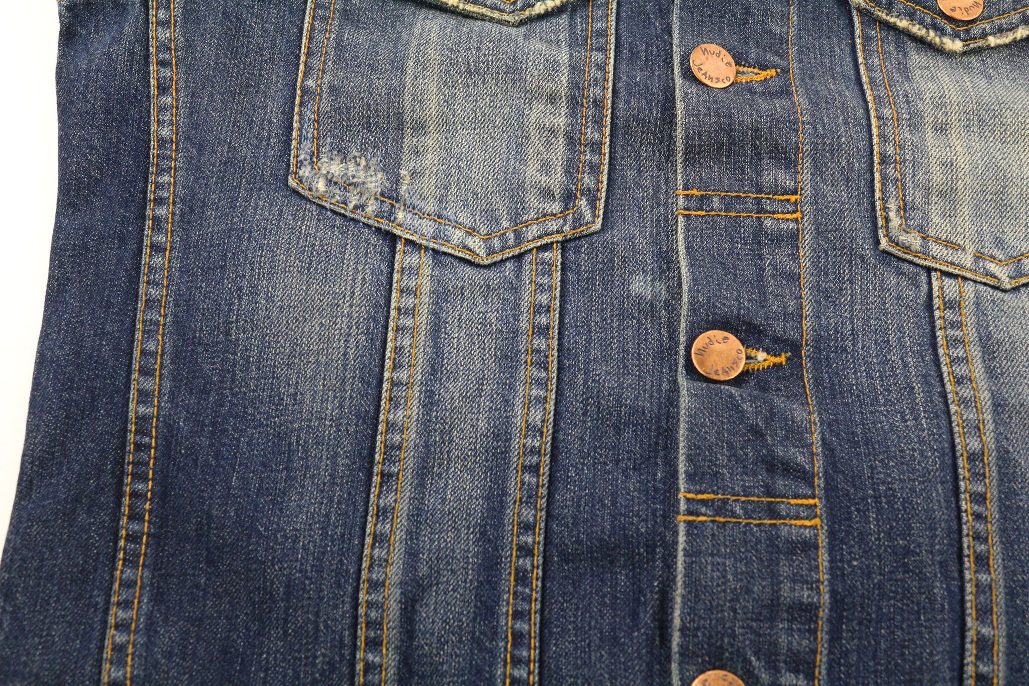 Nudie Jeans TERRY ORG. CONTRAST S Organic Cotton Denim Jacket 80379 Size US S / EU 44-46 / 1 - 9 Thumbnail