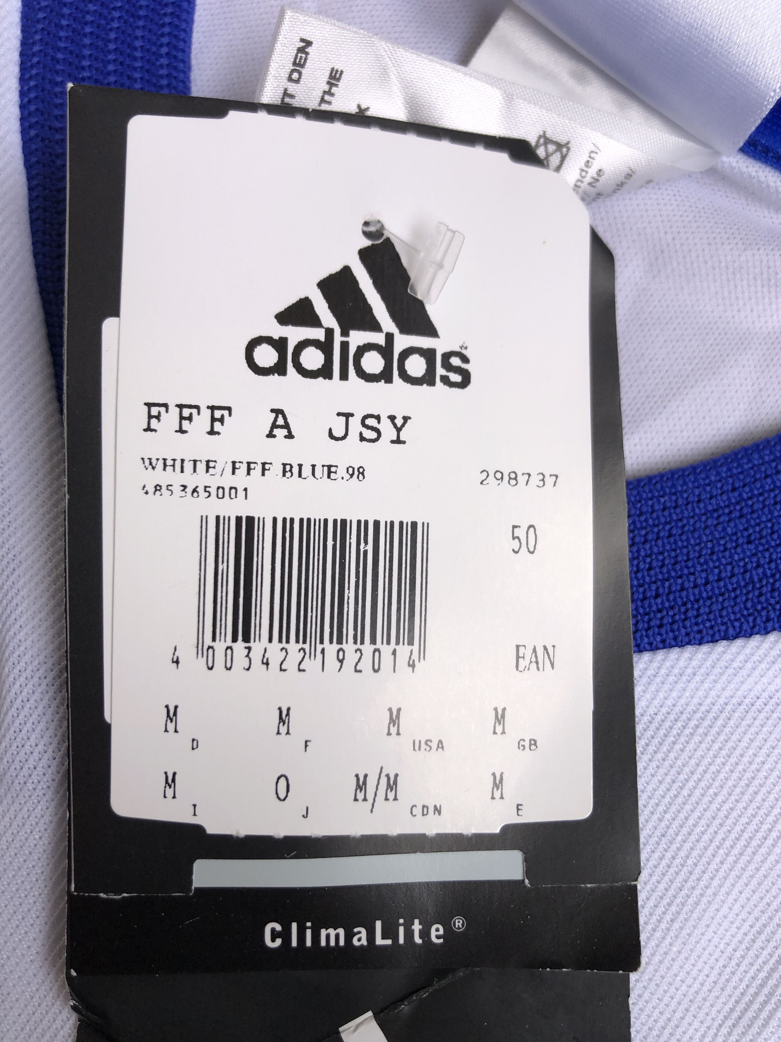 Adidas France Away Football Shirt 2002-2004 Size M BNWT Size US M / EU 48-50 / 2 - 13 Thumbnail