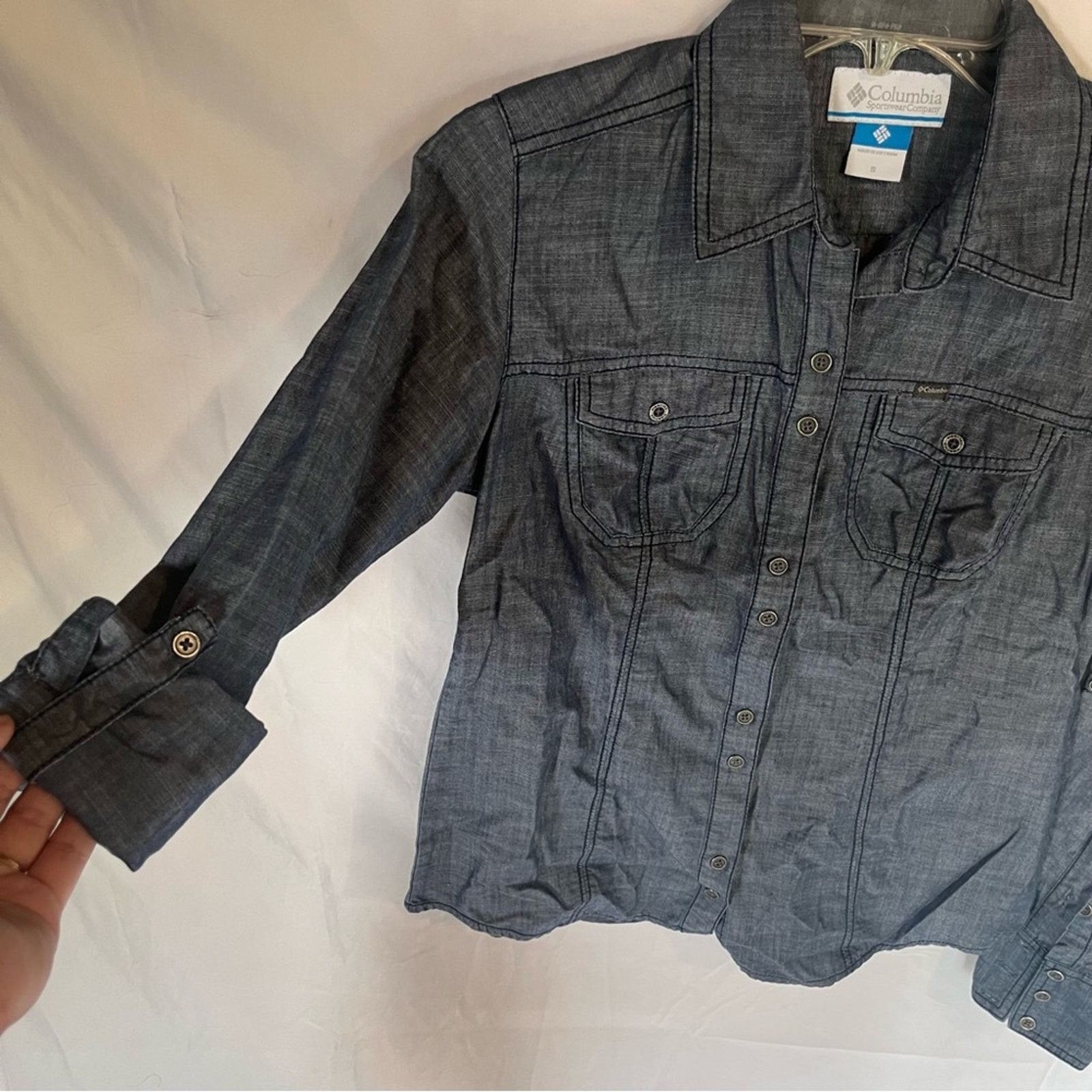 Columbia Columbia Shirt Chambray Outdoor Fish Camp Hiking Gorp Size S / US 4 / IT 40 - 6 Thumbnail