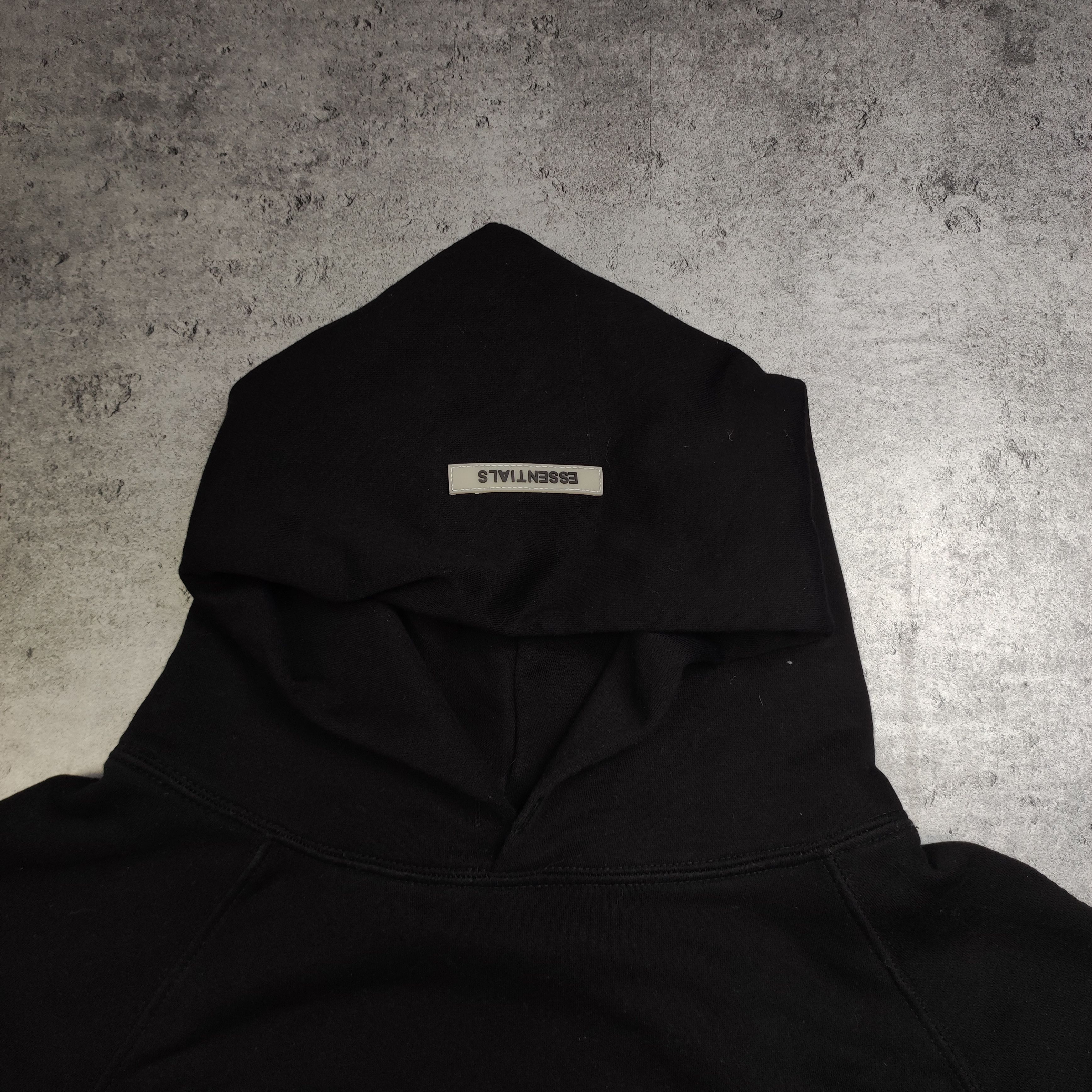 Essentials × Fear of God FOG Fear Of God Essentials Classic Sleeve Logo Black Hoodie Size US L / EU 52-54 / 3 - 4 Thumbnail