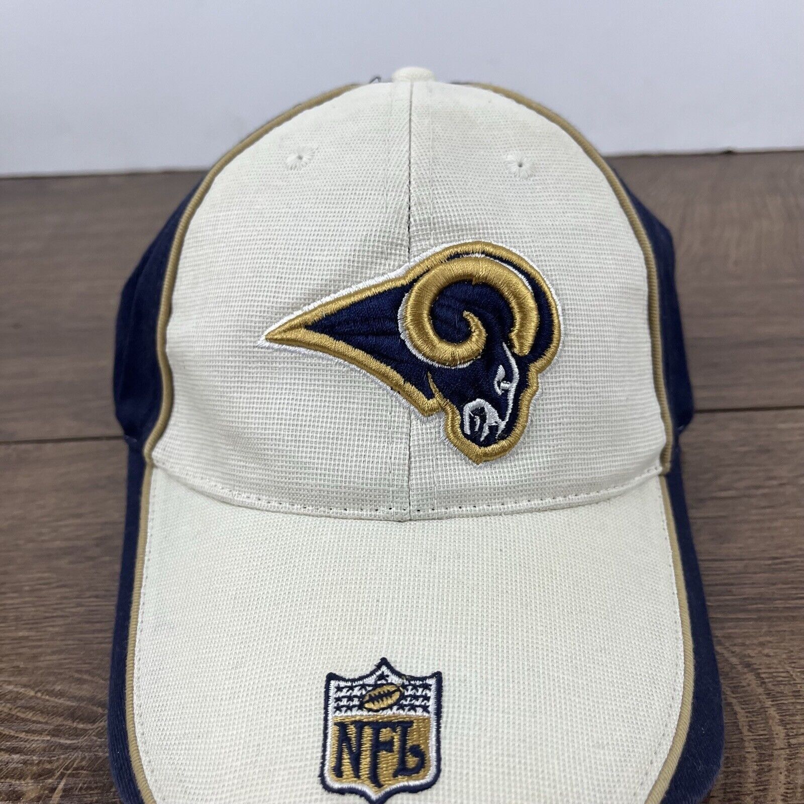 Reebok St Louis Rams NFL Hat Adjustable Hat Reebok White Hat Adjust Size ONE SIZE - 7 Thumbnail