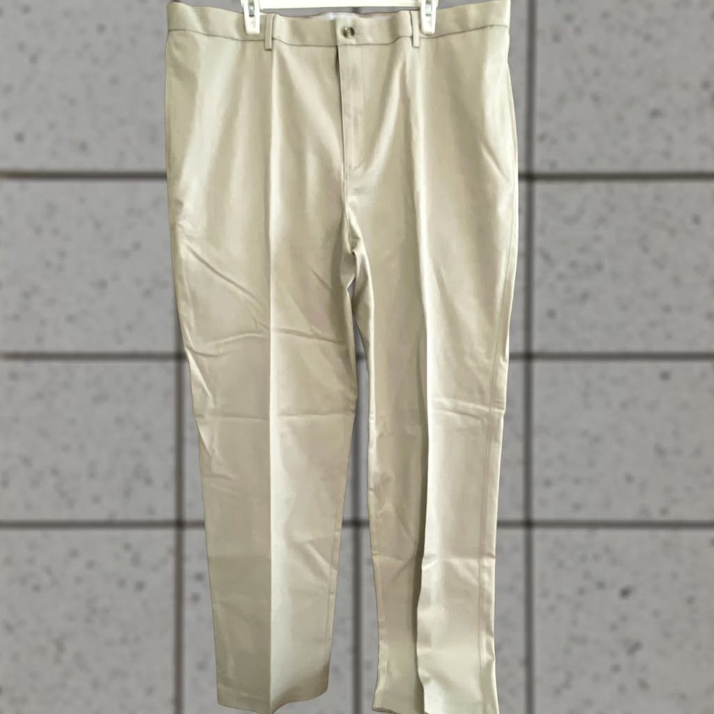 Savane Savane Mens Performance Chino Pants Beige Flat Front Big & Tall 42 x 36 New Size US 42 / EU 58 - 1 Thumbnail