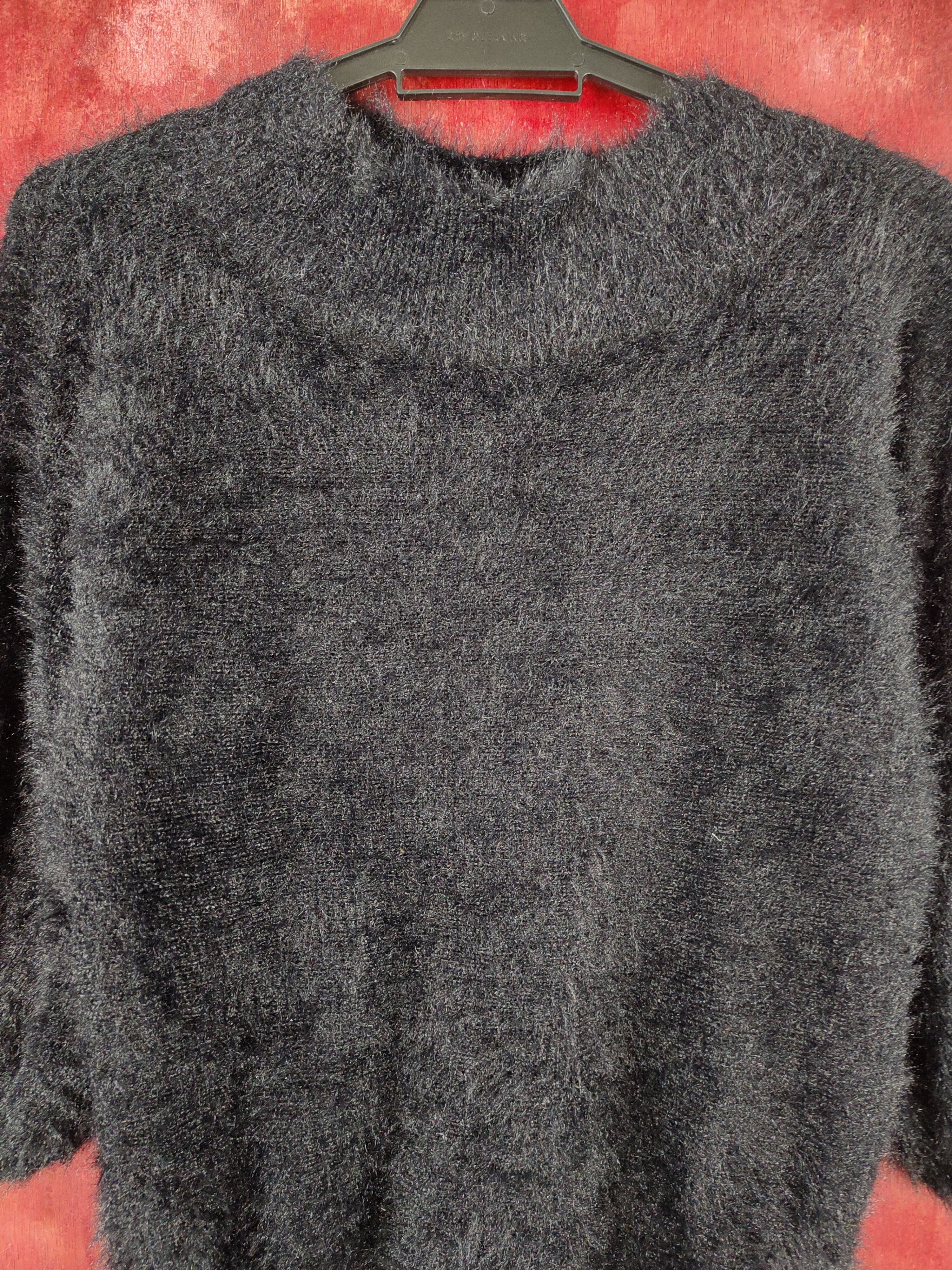 Japanese Brand × Vintage Rare Vintage Only Black Fur Mohair Knitwear Size S / US 4 / IT 40 - 2 Thumbnail