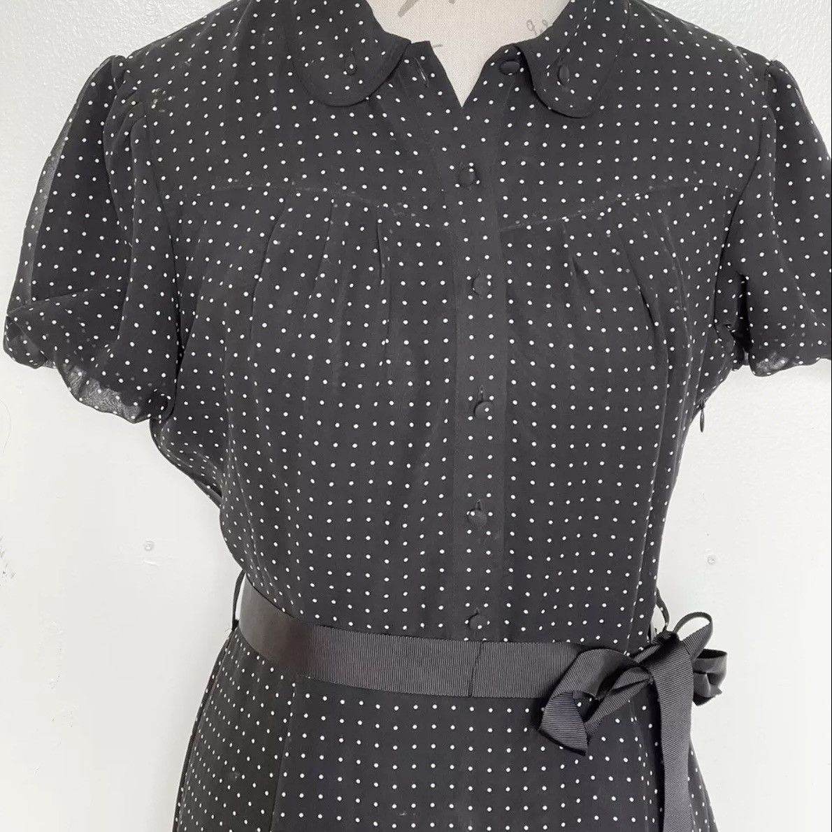 Other Tahari Dress Size 10 Petite Womens Polka Dots Preppy Size L / US 10 / IT 46 - 4 Thumbnail