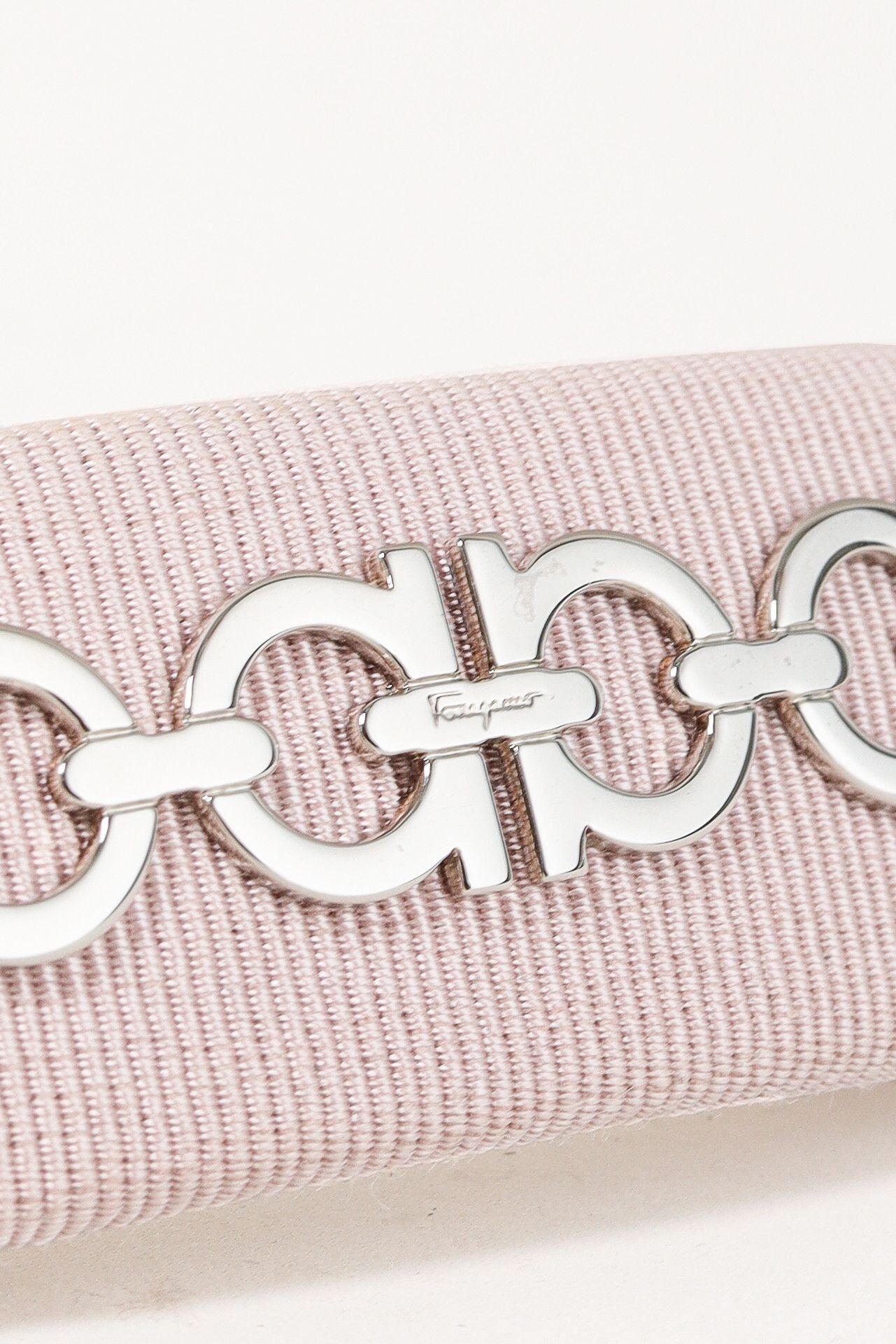 Salvatore Ferragamo Salvatore Ferragamo Cipria-Grosgrain Gancini Barrette Size ONE SIZE - 3 Thumbnail
