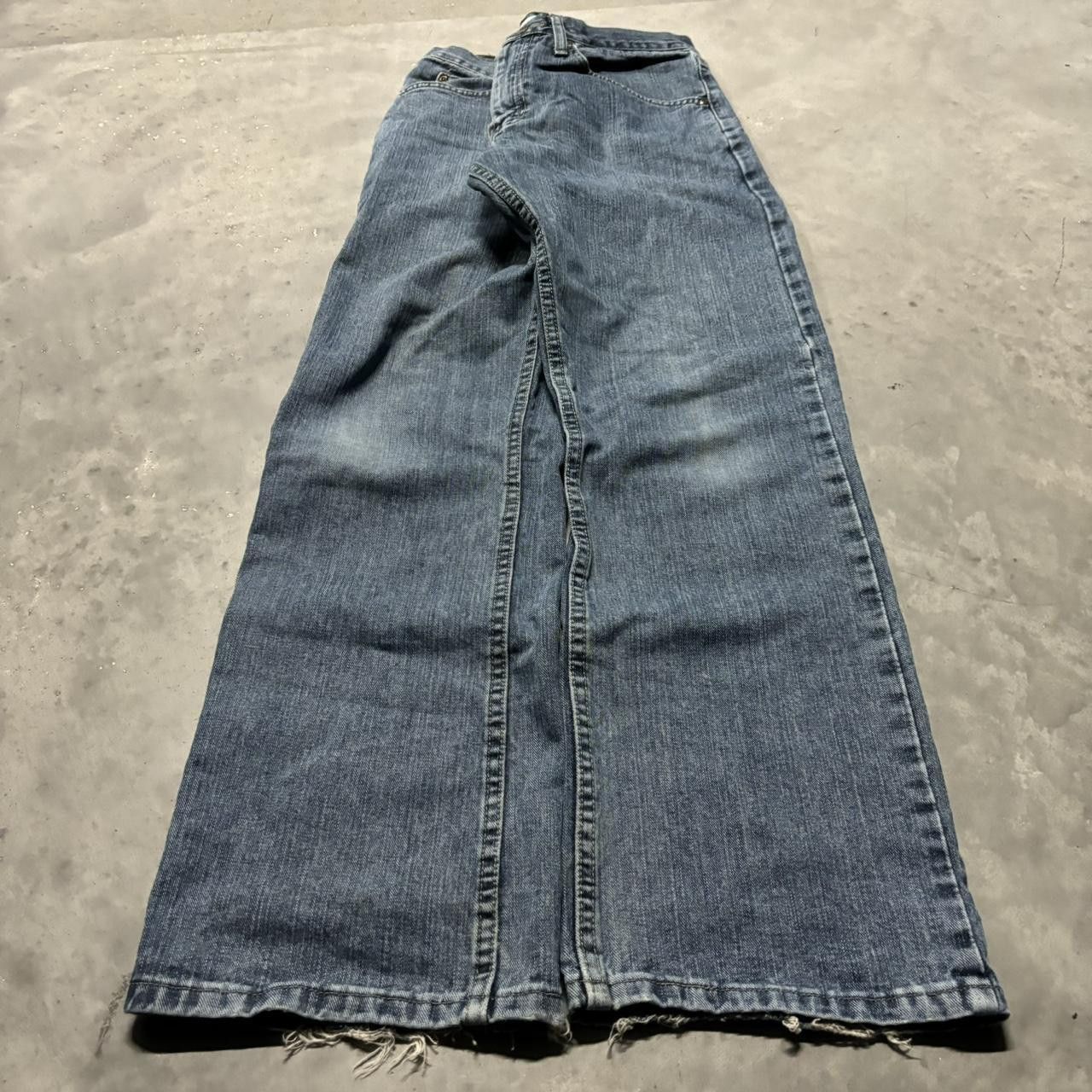 Japanese Brand × Vintage Crazy Vintage Y2K/2000s Grunge Dark Wash Denim Jeans! Size US 31 - 3 Thumbnail
