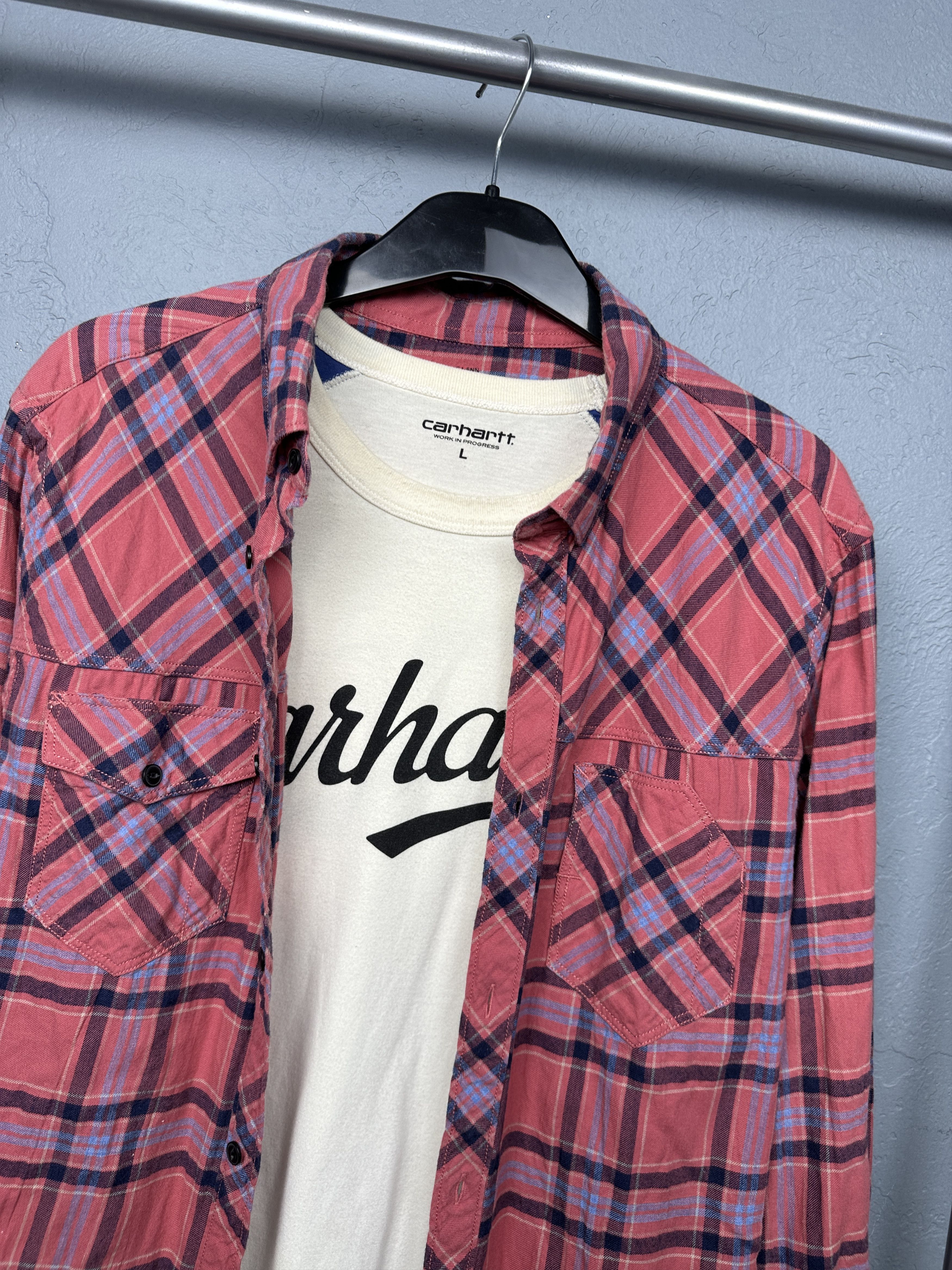 Allsaints Allsaints Mens Delaware Flannel Plaid Shirt Size US L / EU 52-54 / 3 - 2 Thumbnail