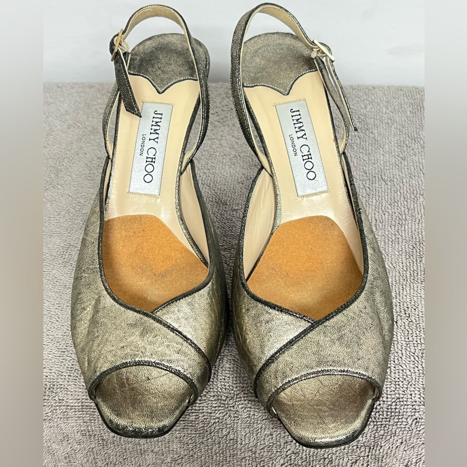 Jimmy Choo Jimmy Choo Peep-Toe Slingback Sandals US 9.5 Made in Italy Size US 9.5 / IT 39.5 - 2 Thumbnail