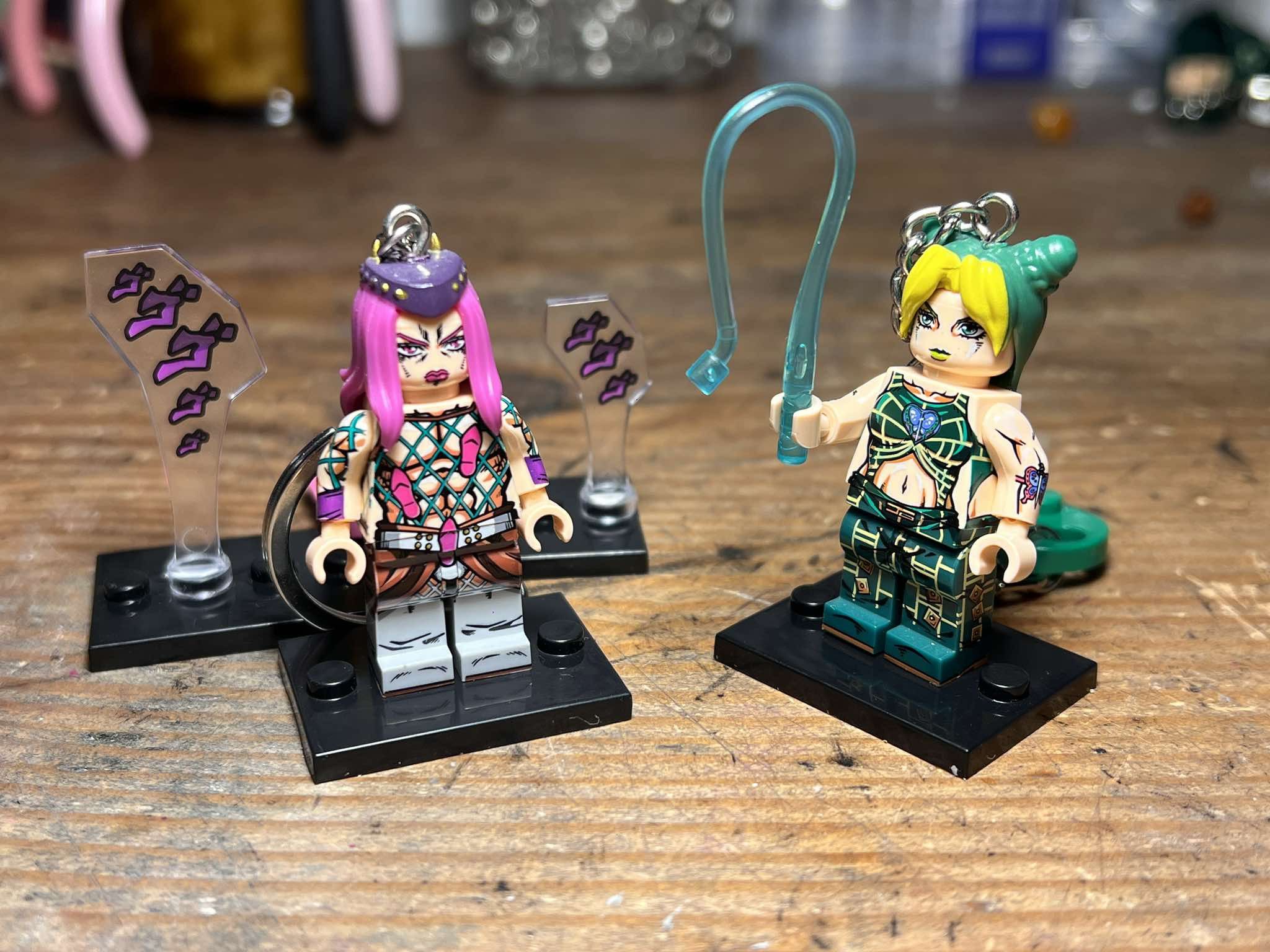 Anime Jojo Jolyne Anasui anime mini figurine keychain keyring Size ONE SIZE - 9 Thumbnail