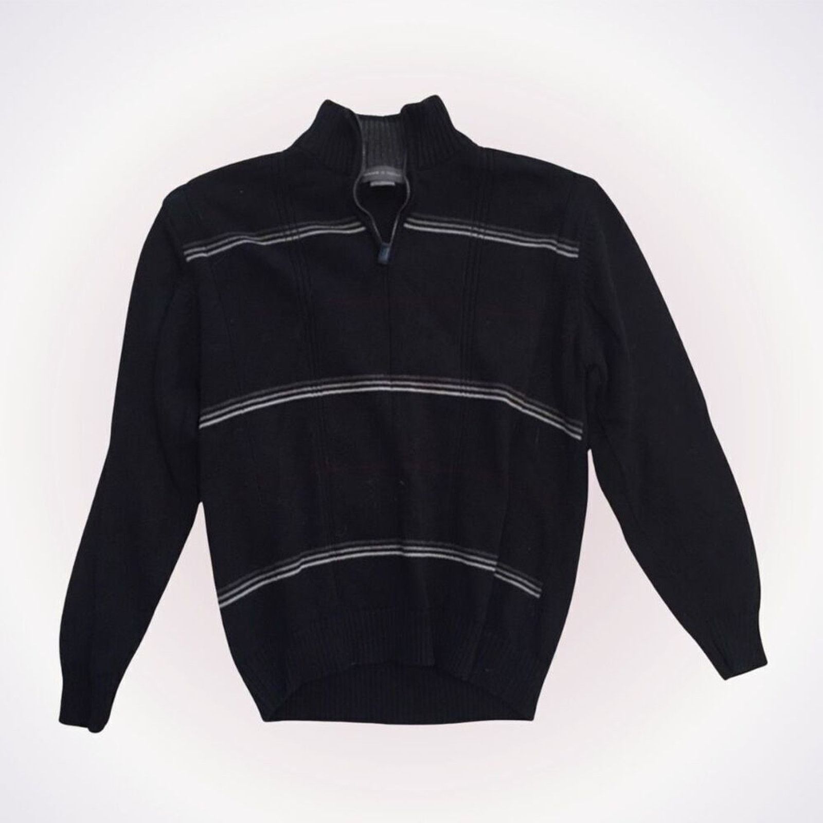 Tricots St. Raphael Tricots St. Raphael Striped Quarter Zip Sweater | Sz L Size US L / EU 52-54 / 3 - 1 Thumbnail