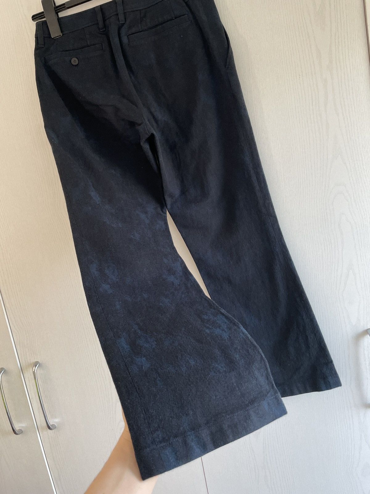 Issey Miyake Issey Miyake Black Cropped Flare Trousers Size 28" / US 6 / IT 42 - 4 Thumbnail