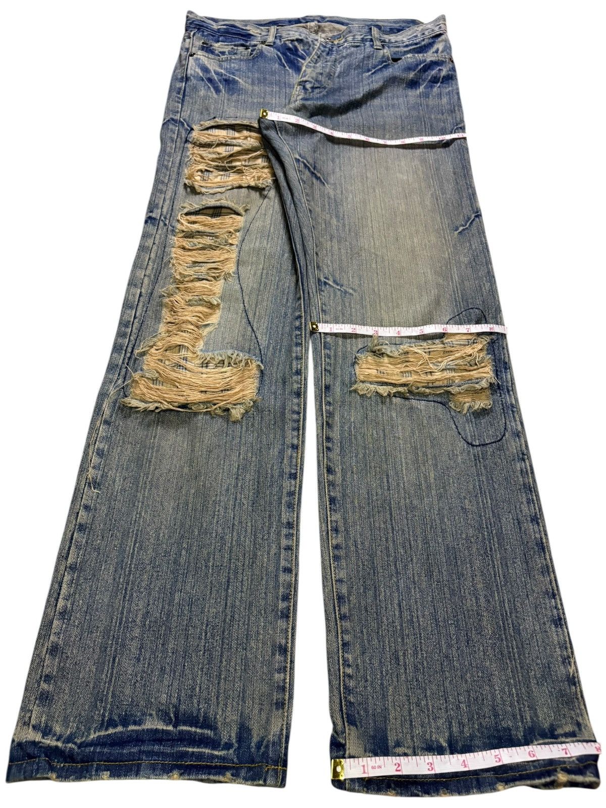 Japanese Brand Vintage Japanese Brand Rusty Distressed Loose Jeans Size US 33 - 14 Thumbnail