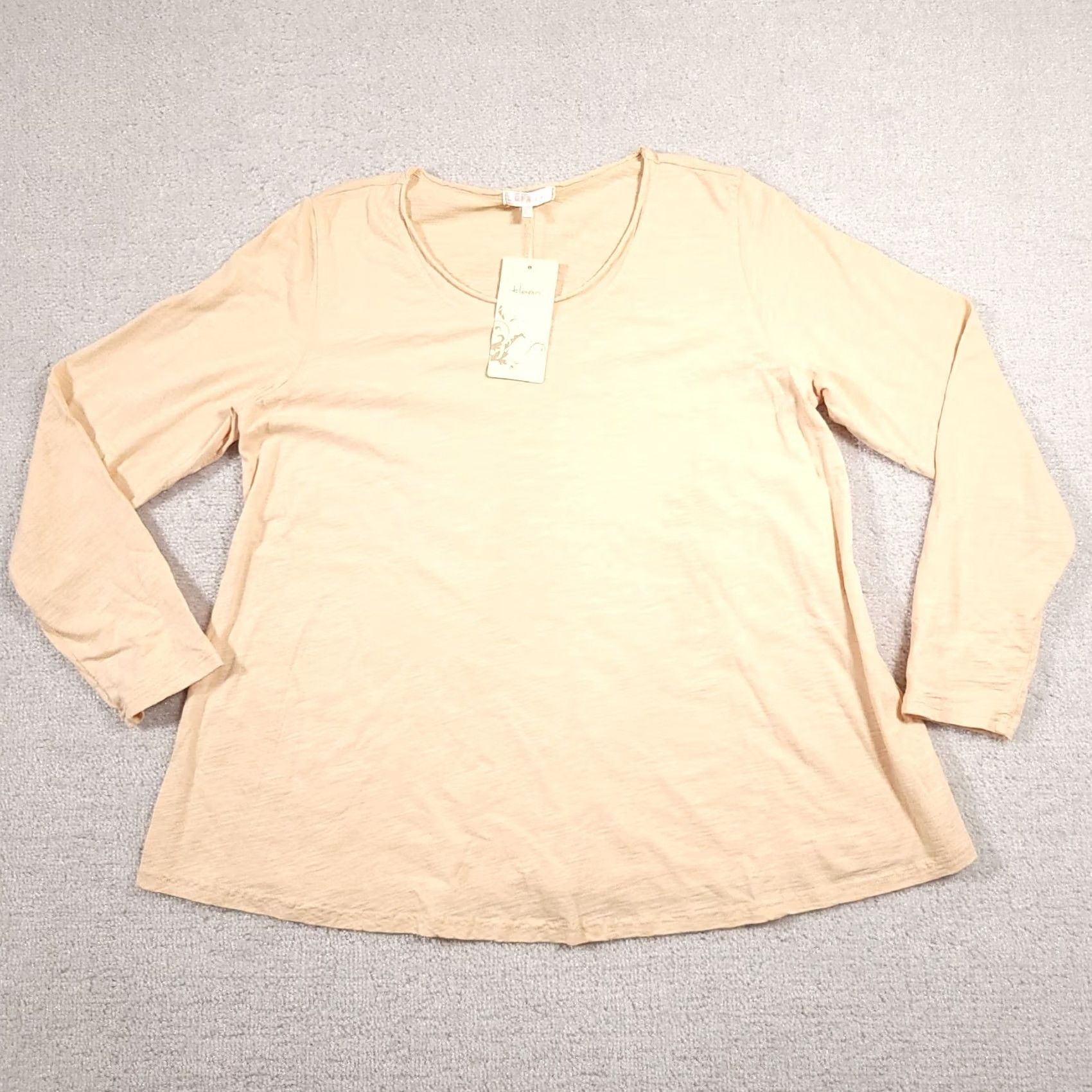 Vintage Kleen Shirt Women's M Peach Oversized Long Sleeve Round Neck Shirt Sweater Pullover Casual Knit Size M / US 6-8 / IT 42-44 - 2 Thumbnail