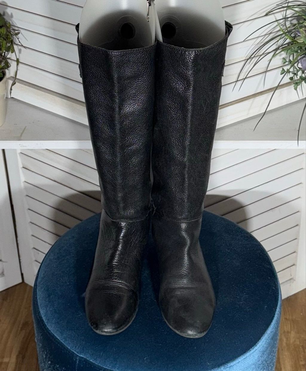 Vintage Vintage Pirate style knee high boots leather black sz 7 (M) Size US 7 / IT 37 - 3 Thumbnail
