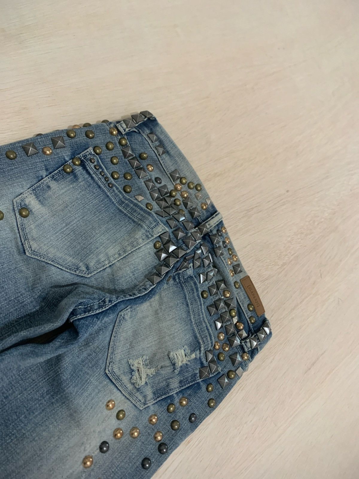 20471120 × If Six Was Nine × Japanese Brand Distressed Denim Blanknyc Studded ifsixwasnine Punk style Size 27" / US 4 / IT 40 - 3 Thumbnail
