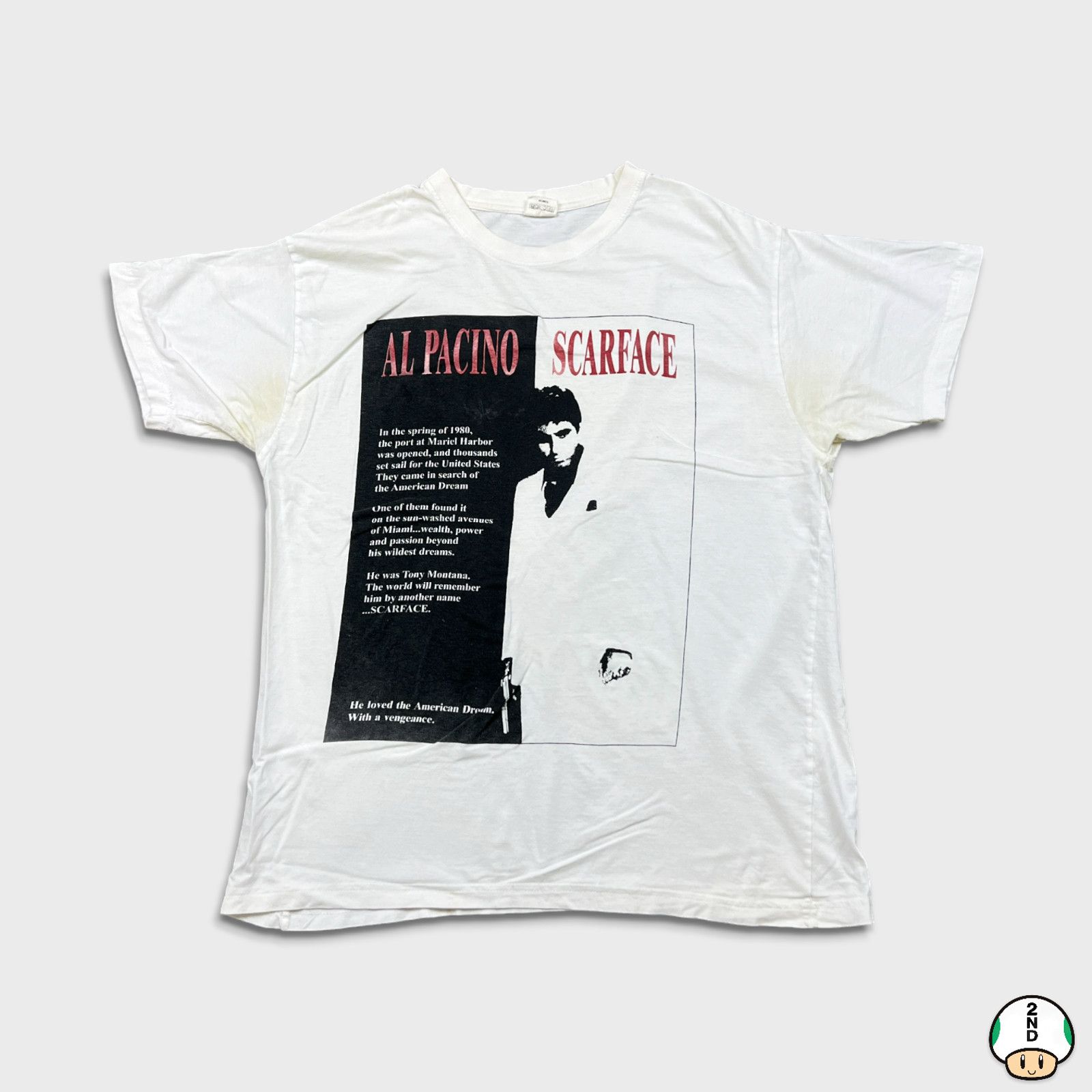 Vintage 90s Al Pacino Scarface T Shirt Large Graphic Movie Promo Tee Size US L / EU 52-54 / 3 - 1 Thumbnail