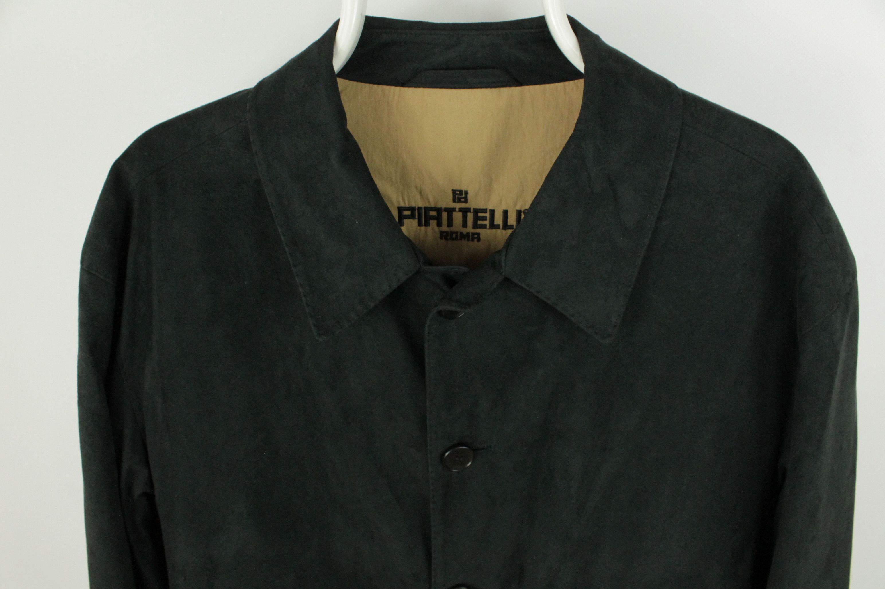 Piattelli × Vintage Vintage Piatelli Roma Amareta Black Faux Suede Men's Jacket Size US L / EU 52-54 / 3 - 2 Thumbnail