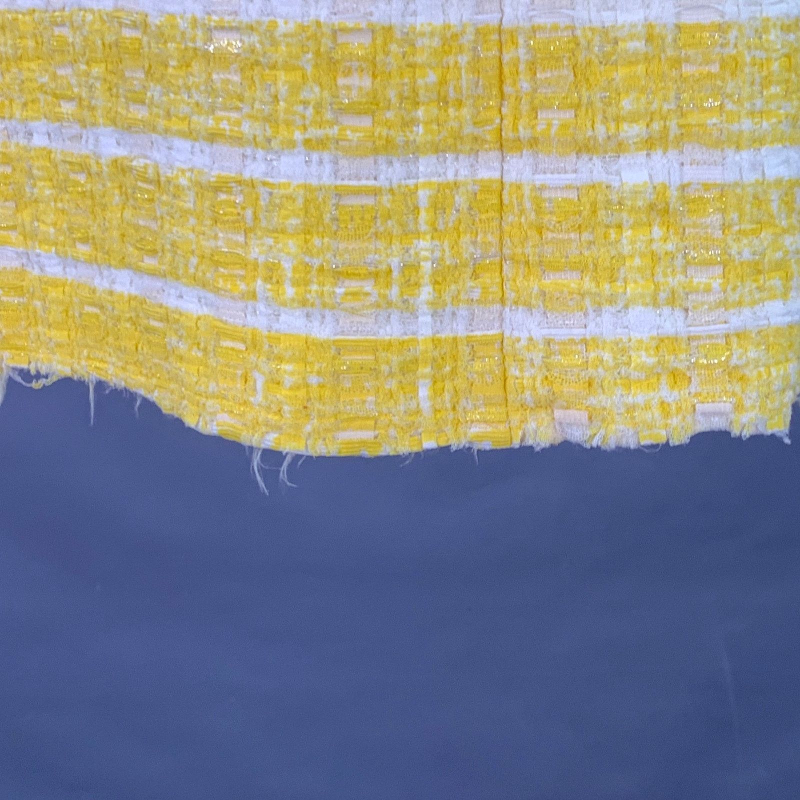 Marc Jacobs Size 2 Yellow White Boucle Stripe Two Pockets Mini Skirt Size 26" / US 2 / IT 38 - 4 Thumbnail