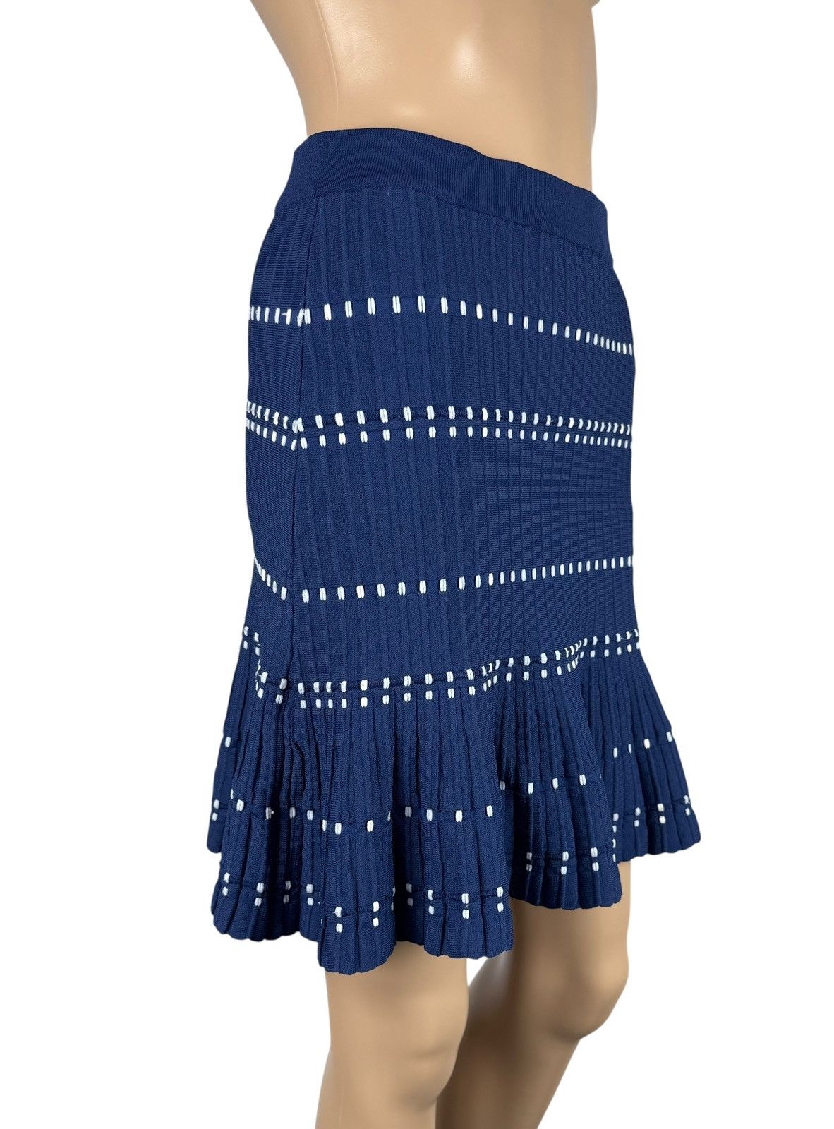 Sandro Sandro Mini Skirt Knit Pleated Polyamide-Viscose size T1 Size 25" / US 0 / IT 36 - 3 Thumbnail