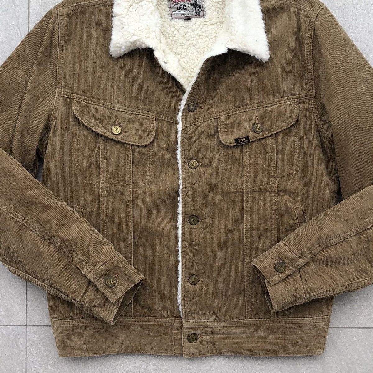 Lee Vintage Storm Rider Lee Lined Sherpa Corduroy Trucker Jacket Size US M / EU 48-50 / 2 - 3 Thumbnail