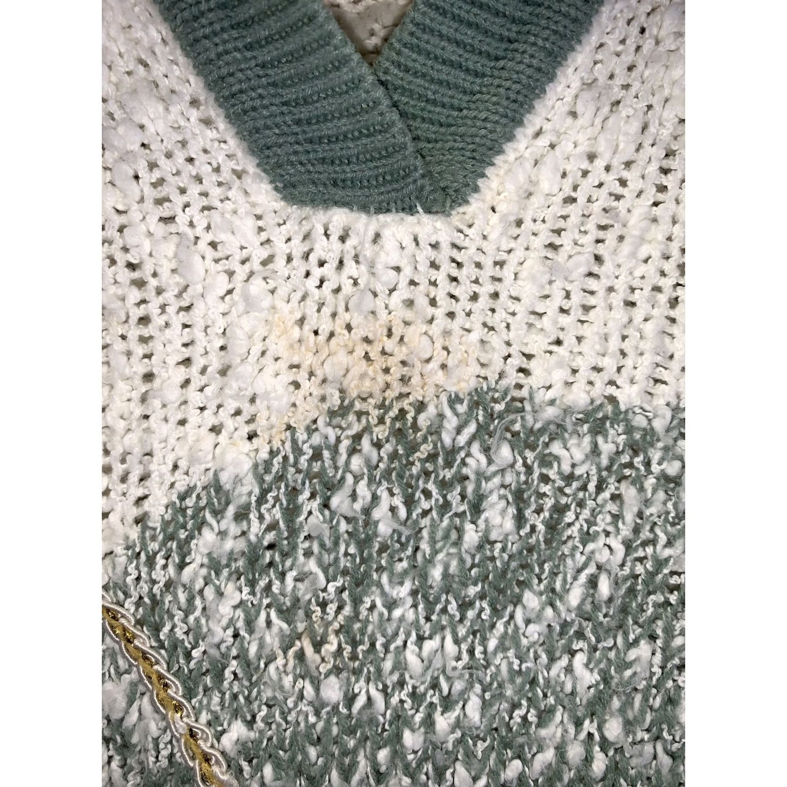 Vintage Vintage 80s Knotty Knit Floral Beaded Grandmacore Sweater Womens Large-8570 Size L / US 10 / IT 46 - 4 Thumbnail