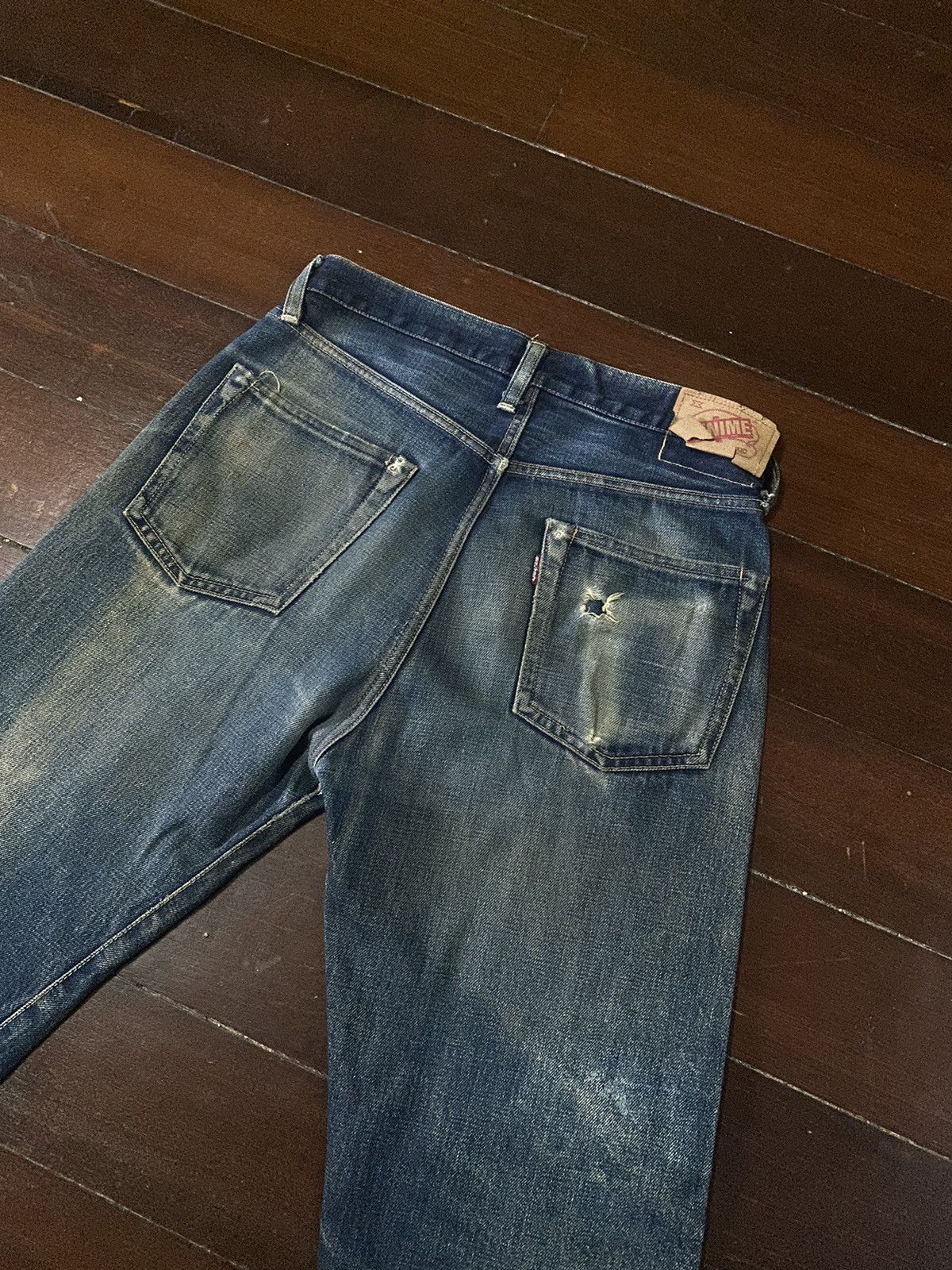 Denime FIRE VINTAGE DENIME JAPAN BRAND FLARE JEANS DISTRESSED RIP Size US 32 / EU 48 - 19 Thumbnail