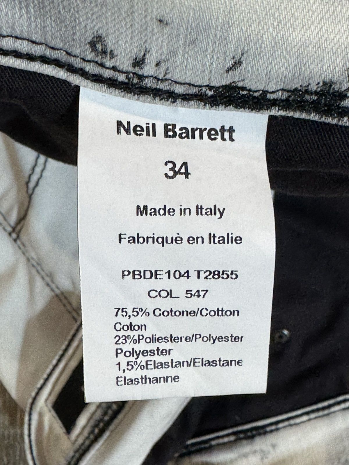 Neil Barrett ❌ RUNWAY NEIL BARRETT STRECH DISTRESS ❌ Size US 36 / EU 52 - 7 Thumbnail