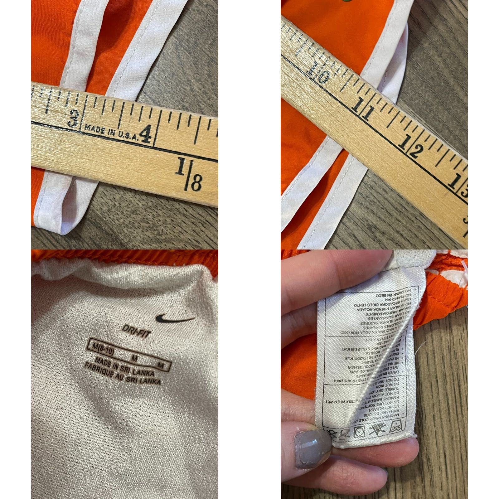 Nike Nike Shorts Women's Medium Orange Dri Fit Pull On Logo Size 32" / US 10 / IT 46 - 8 Thumbnail