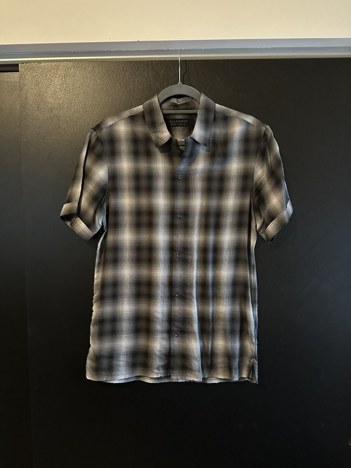 Allsaints Allsaints Short Sleeve Plaid Button Up Size US S / EU 44-46 / 1 - 1 Thumbnail