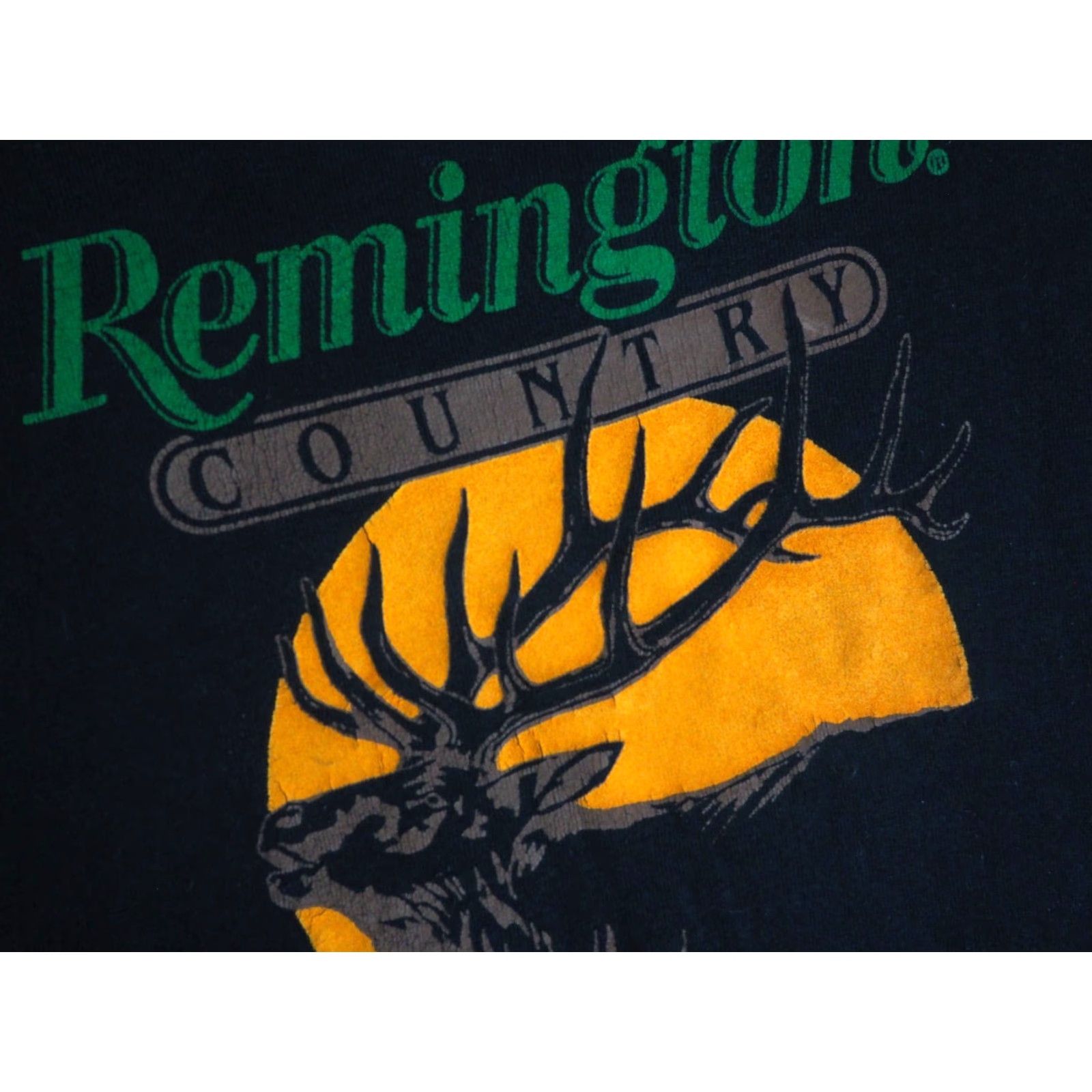 Jerzees VTG Jerzees Pullover Sweatshirt Black M 90s Graphic Print Hunting Remington Elk USA Mens L Size US L / EU 52-54 / 3 - 5 Thumbnail