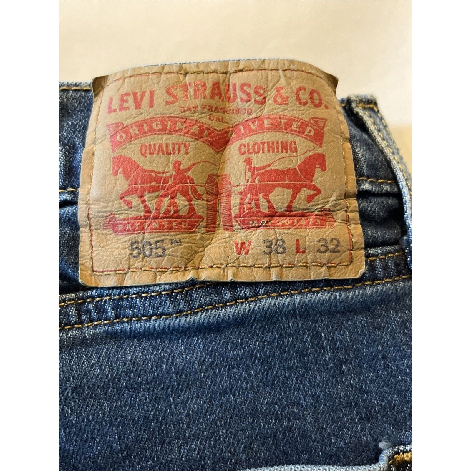 Levi's Levi’s 505 Jeans Men’s 36x32 Regular Straight Denim Cotton Size US 36 / EU 52 - 3 Thumbnail