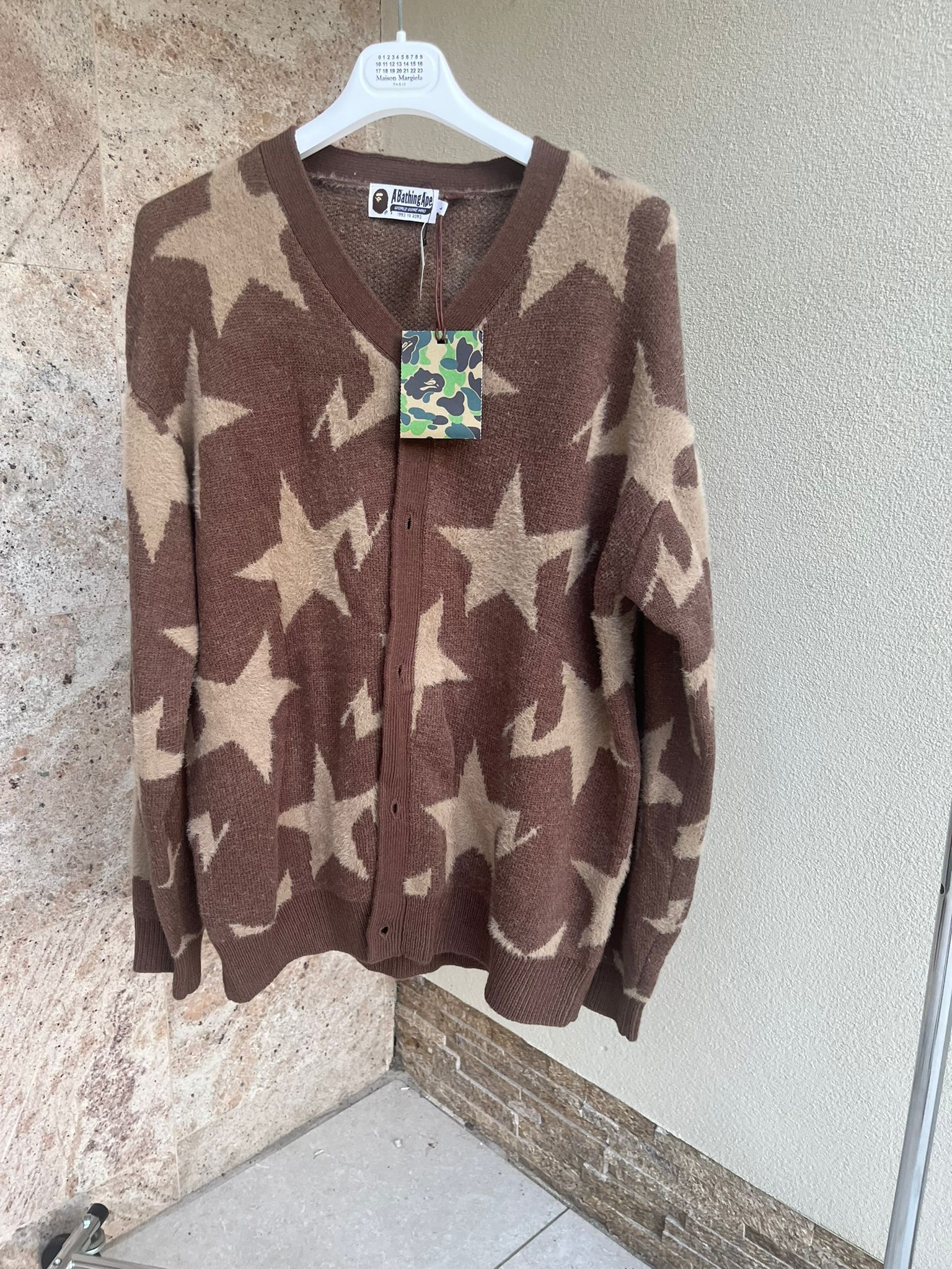 Bape Star Pattern Relaxed Cardigan Size US L / EU 52-54 / 3 - 2 Thumbnail