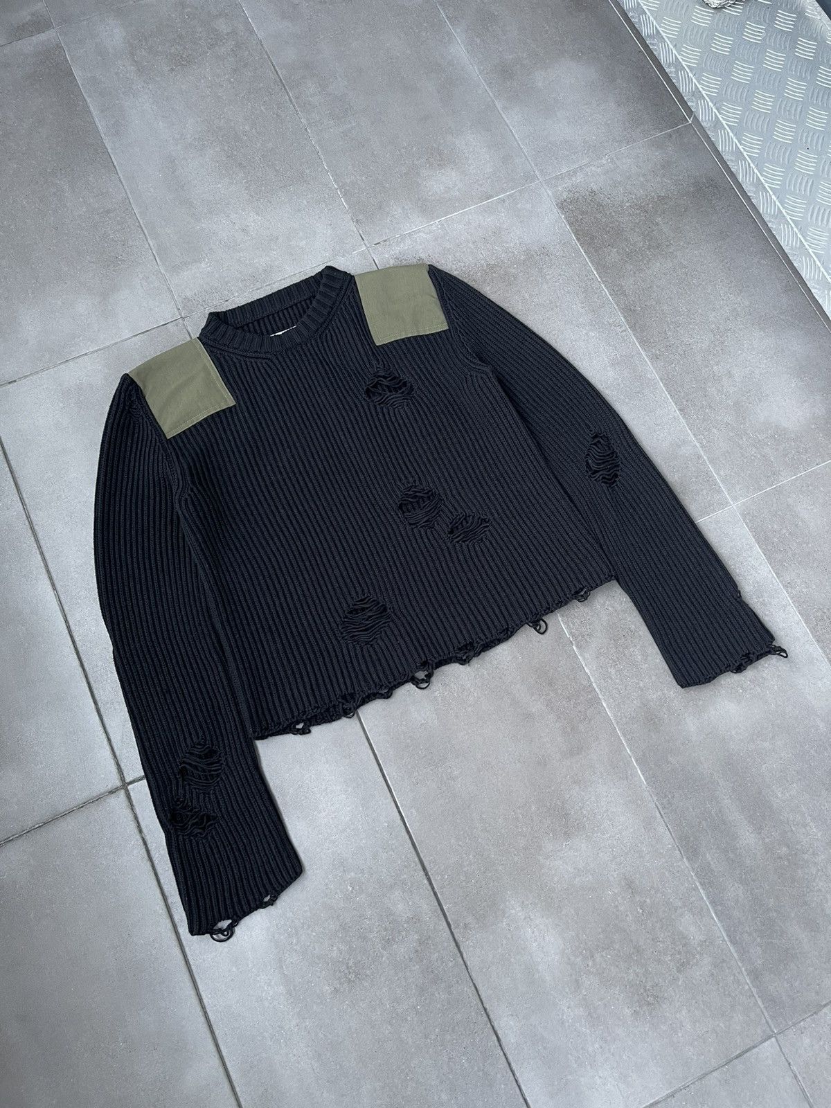 Maison Margiela !DS! SS23 Maison Margiela Distressed Black Knitted Sweater Size XXL / US 16-18 / IT 52-54 - 11 Thumbnail