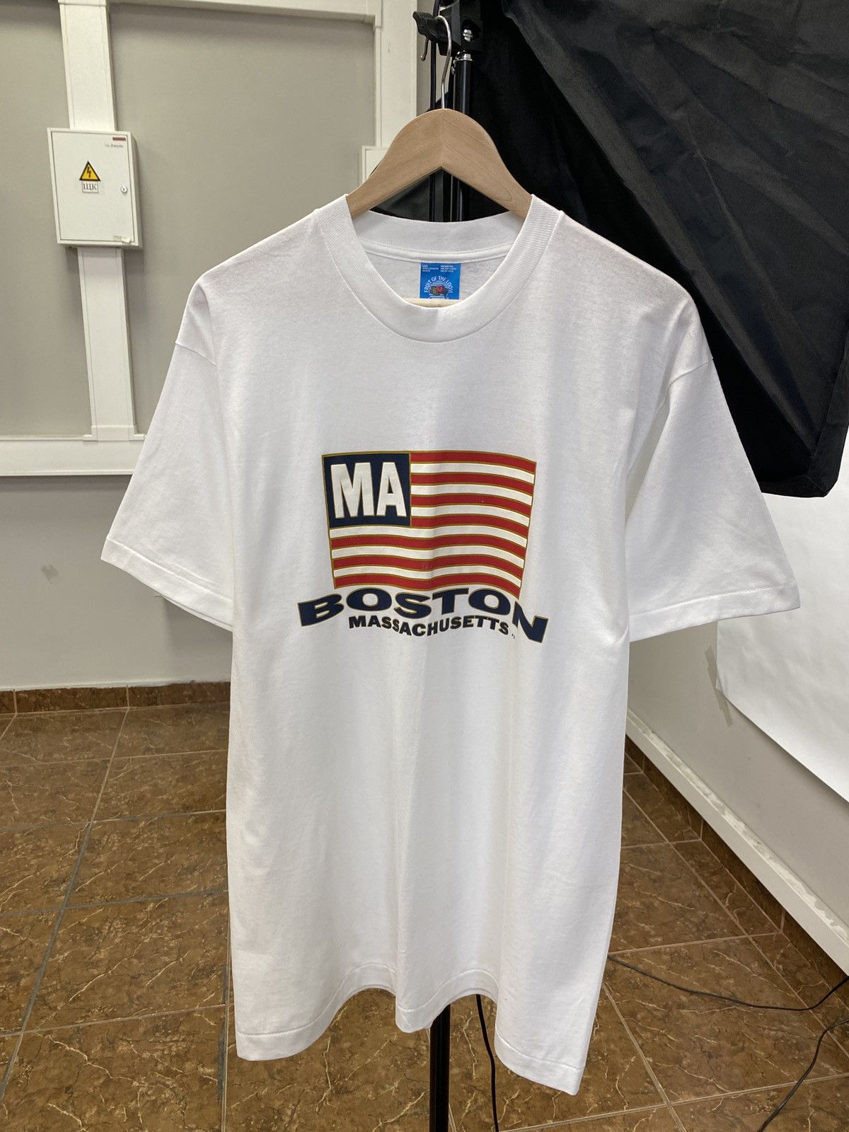 Fruit Of The Loom 🇺🇸 Vintage 80s Boston Massachusetts T-Shirt Single Stitch Y2K Size US L / EU 52-54 / 3 - 1 Thumbnail