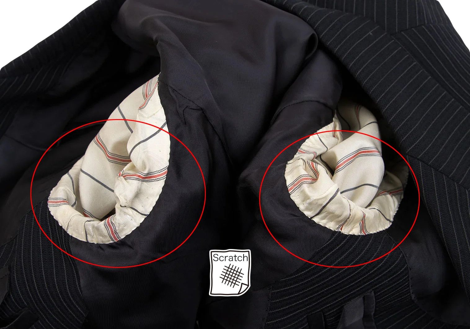 Jean Paul Gaultier Wool Stripe Double Breasted Jacket in Dark Navy 44M Size US S / EU 44-46 / 1 - 14 Thumbnail