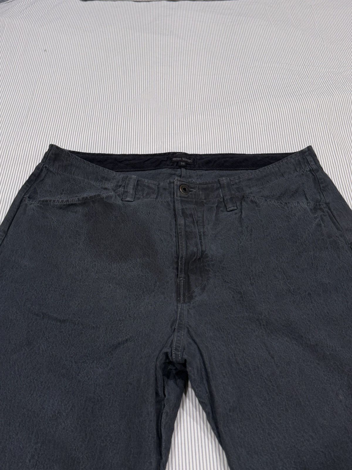Evan Kinori Four pocket cotton hemp sumi inked dyed pants 34 Size US 34 / EU 50 - 13 Thumbnail