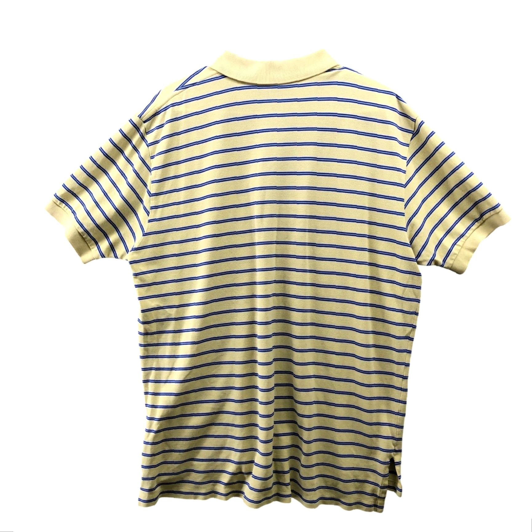 Polo Ralph Lauren Polo Ralph Lauren Polo Shirt Mens XL Short Sleeve Yellow Blue Stripe Pony Logo Shirt Size US XL / EU 56 / 4 - 2 Thumbnail
