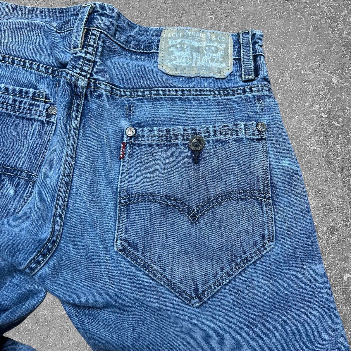Levi's × Vintage Y2K Levi’s Button Back Pockets Grunge Slim Straight Jeans 31 Size US 31 - 4 Thumbnail