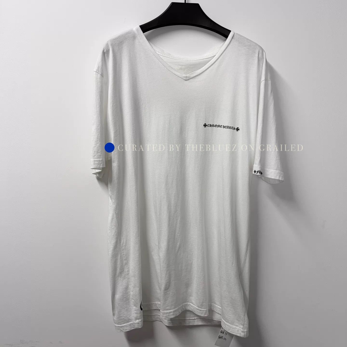 Chrome Hearts White V-neck Cross Short Sleeve Tee Size US L / EU 52-54 / 3 - 1 Thumbnail