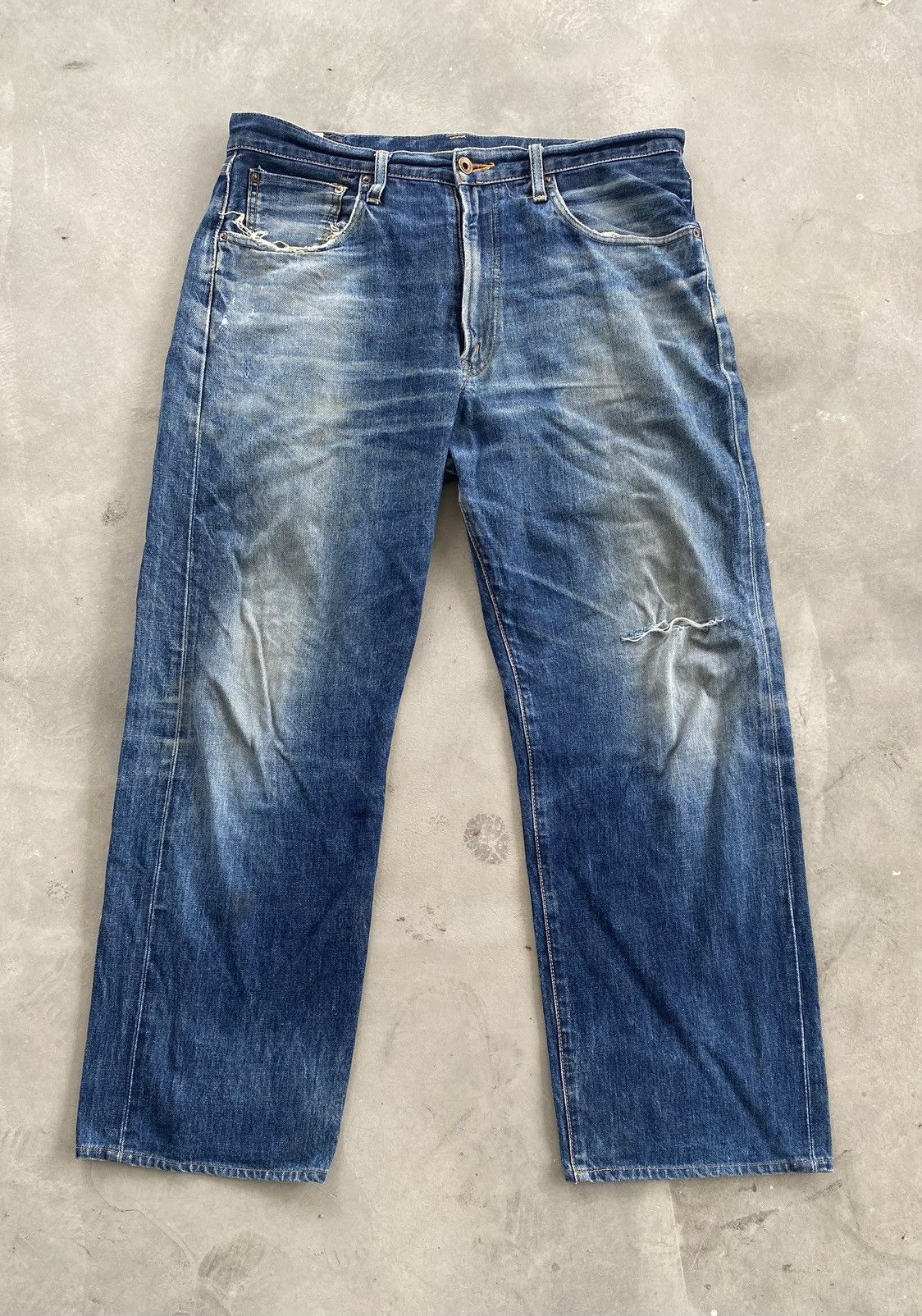 Edwin × Vintage VINTAGE EDWIN WELL WORN PREMIUM 5105 DENIM Size US 34 / EU 50 - 1 Thumbnail