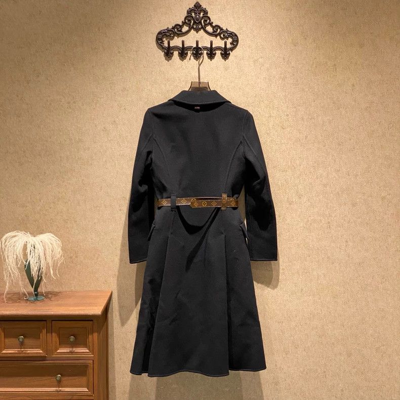 Louis Vuitton Louis Vuitton Black and grey presbyopic leather belt coat Size XS / US 0-2 / IT 36-38 - 2 Thumbnail